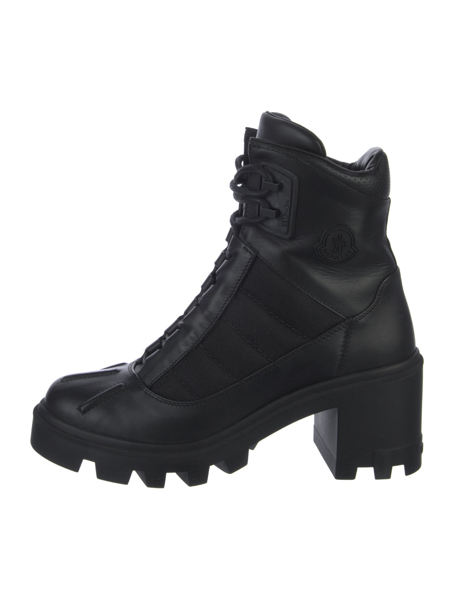 Moncler Leather Combat Boots