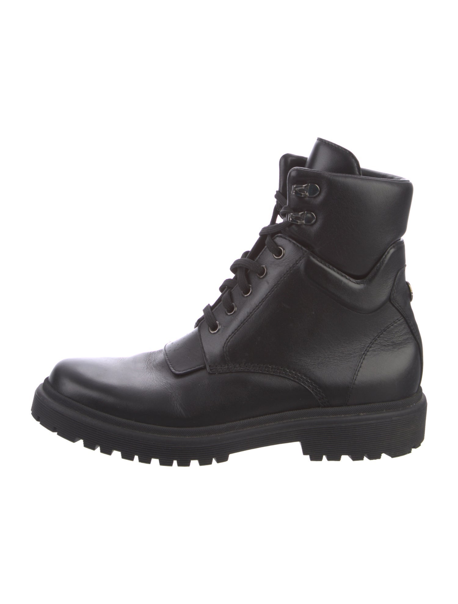 Moncler Leather Combat Boots