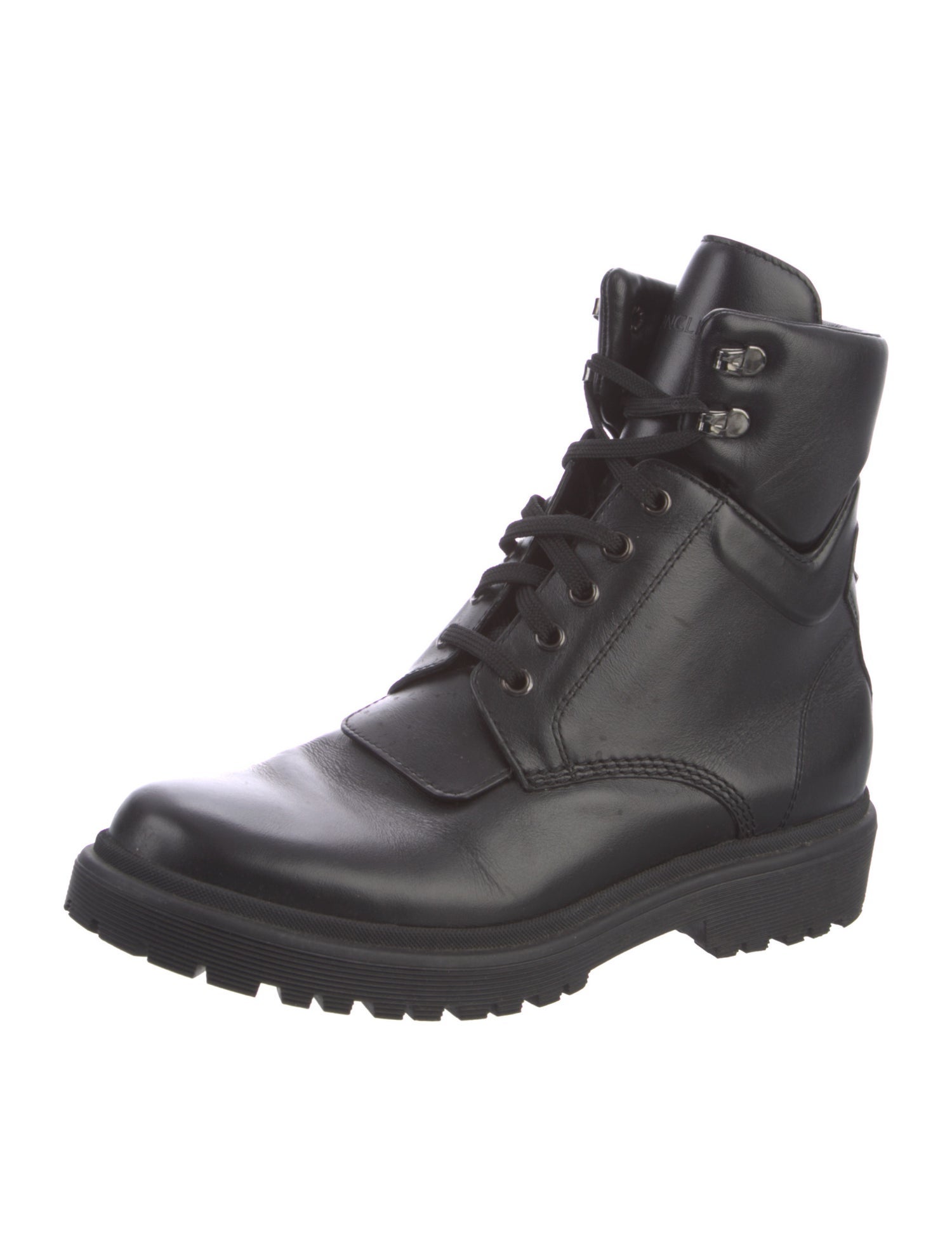 Moncler Leather Combat Boots