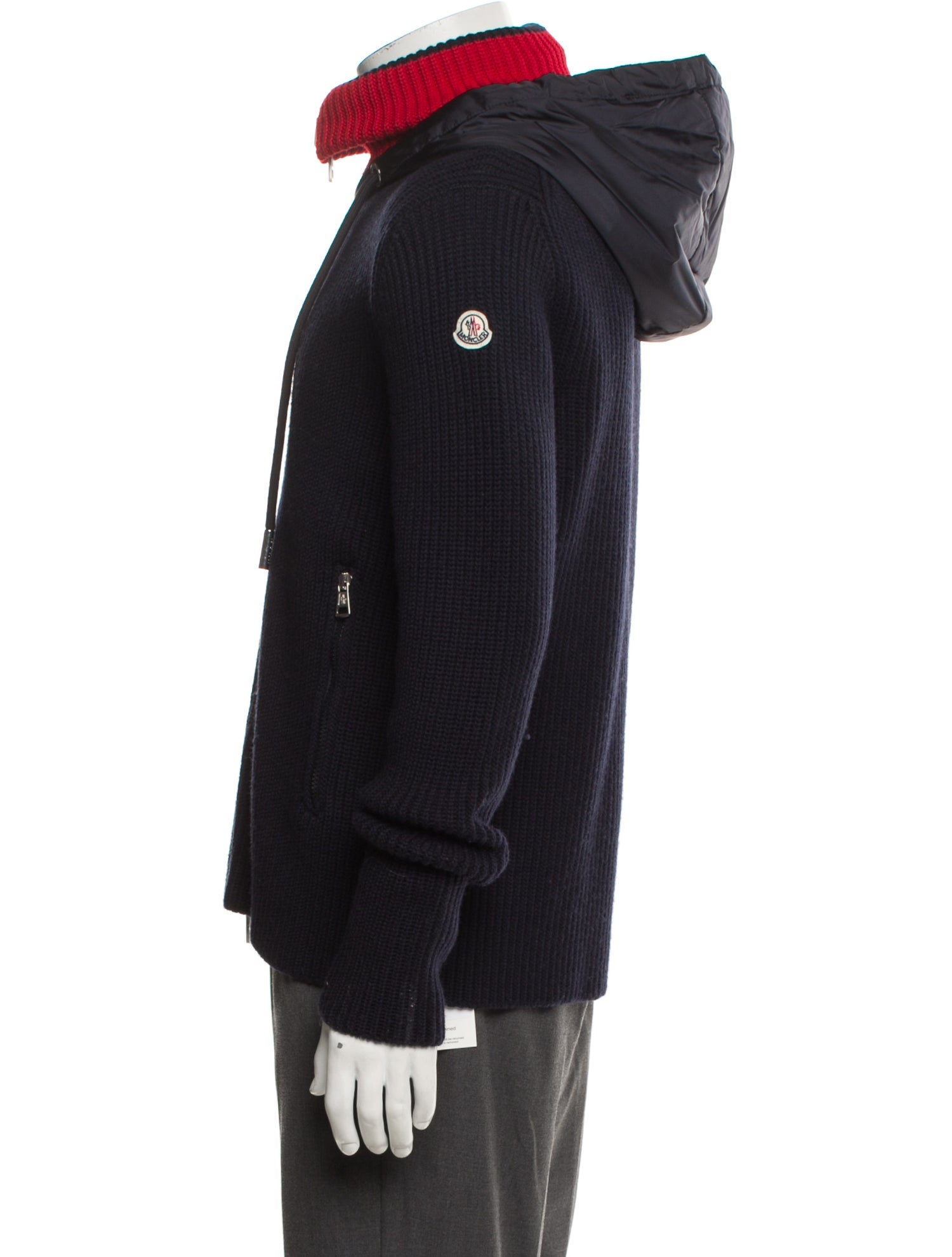 Moncler Virgin Wool Colorblock Pattern Jacket