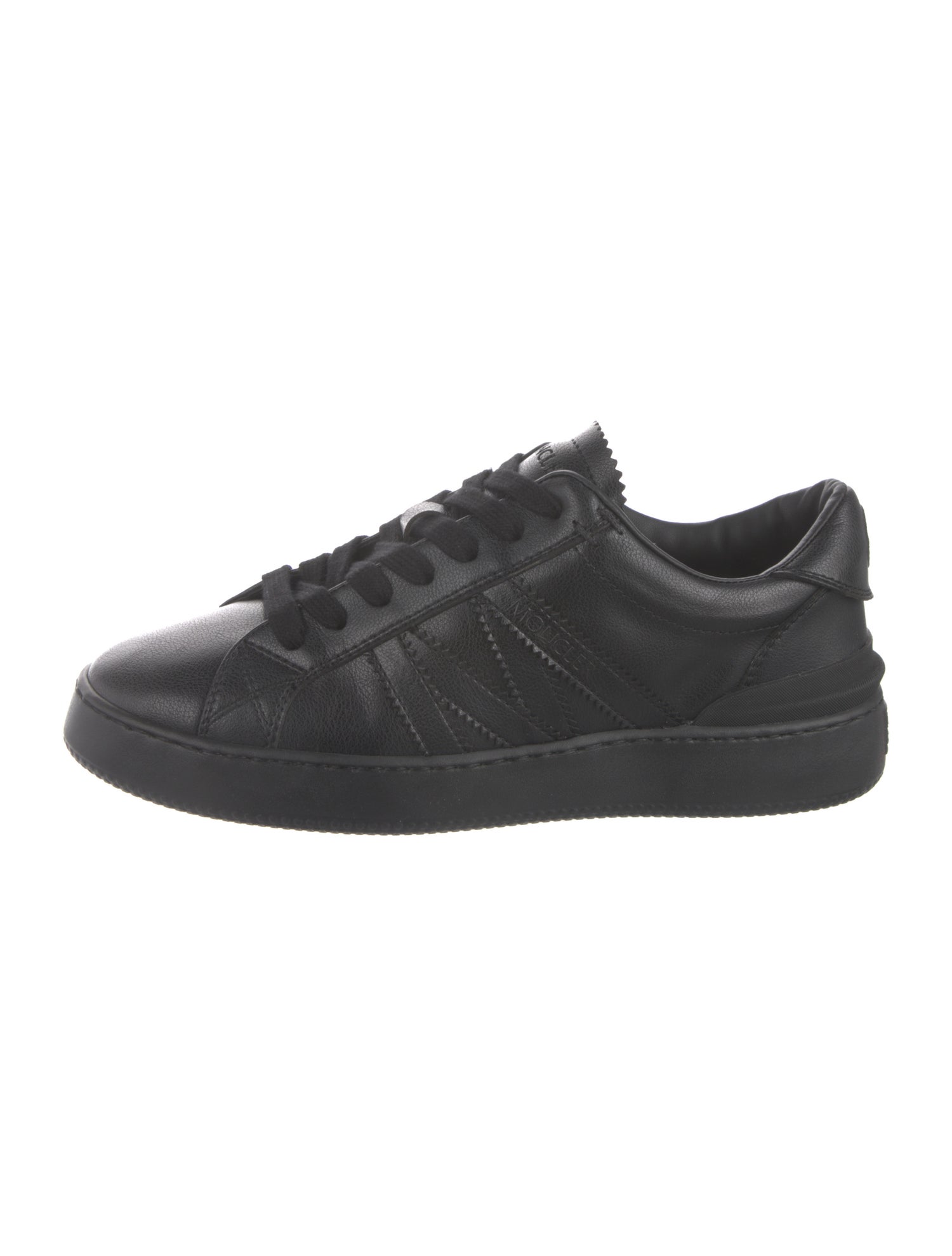 Moncler Leather Grosgrain Trim Sneakers