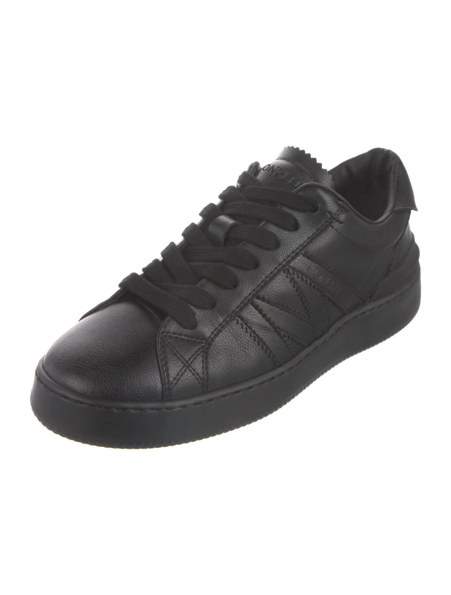 Moncler Leather Grosgrain Trim Sneakers