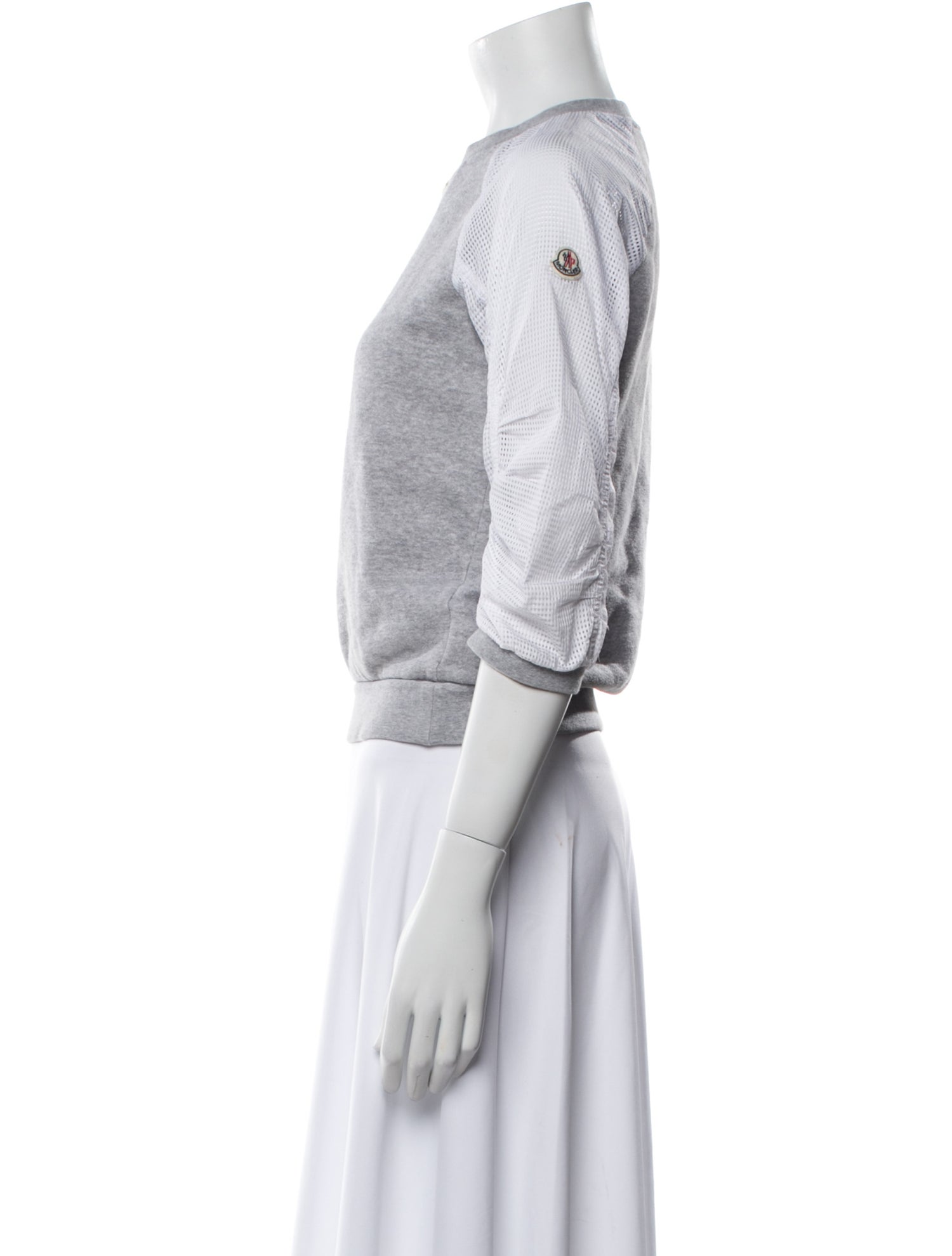 Moncler Crew Neck Three-Quarter Sleeve Sweatshirt