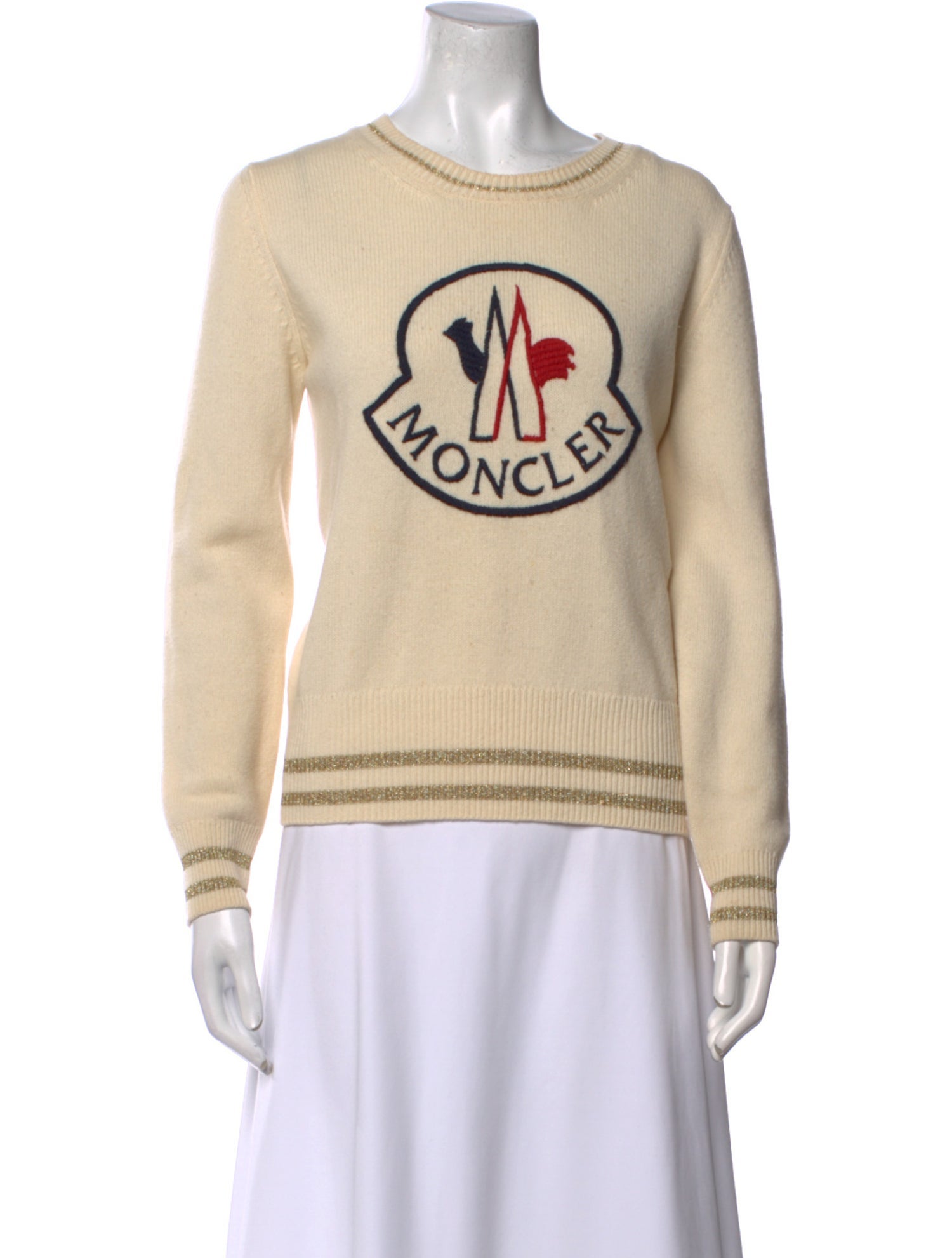 Moncler Virgin Wool Graphic Print Sweater