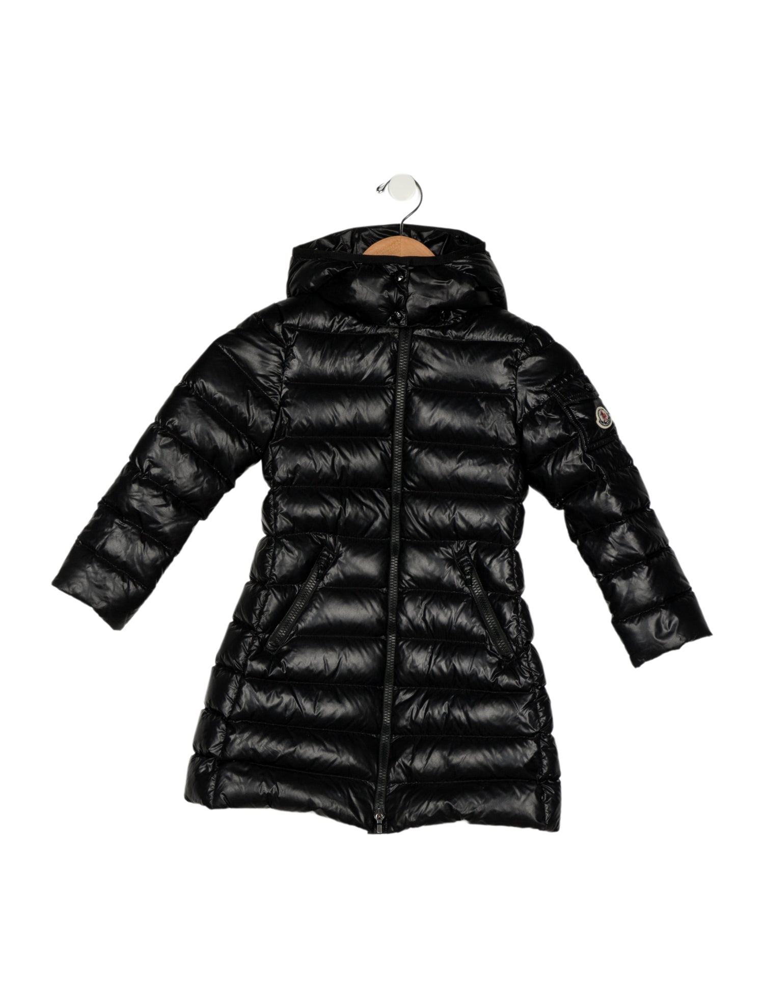 Moncler Girls Puffer Long Sleeve Zip Up Jacket