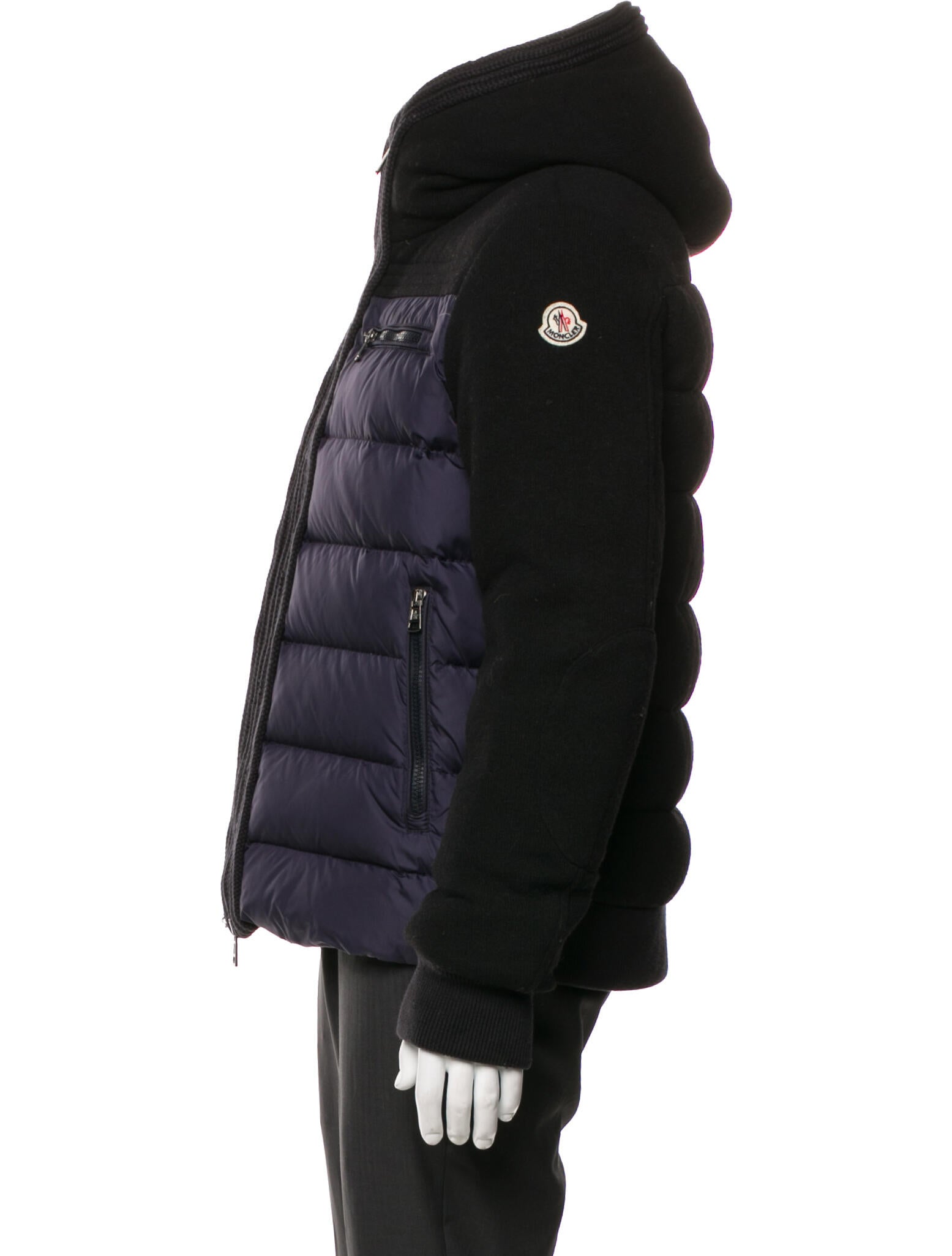 Moncler Colorblock Pattern Puffer Coat