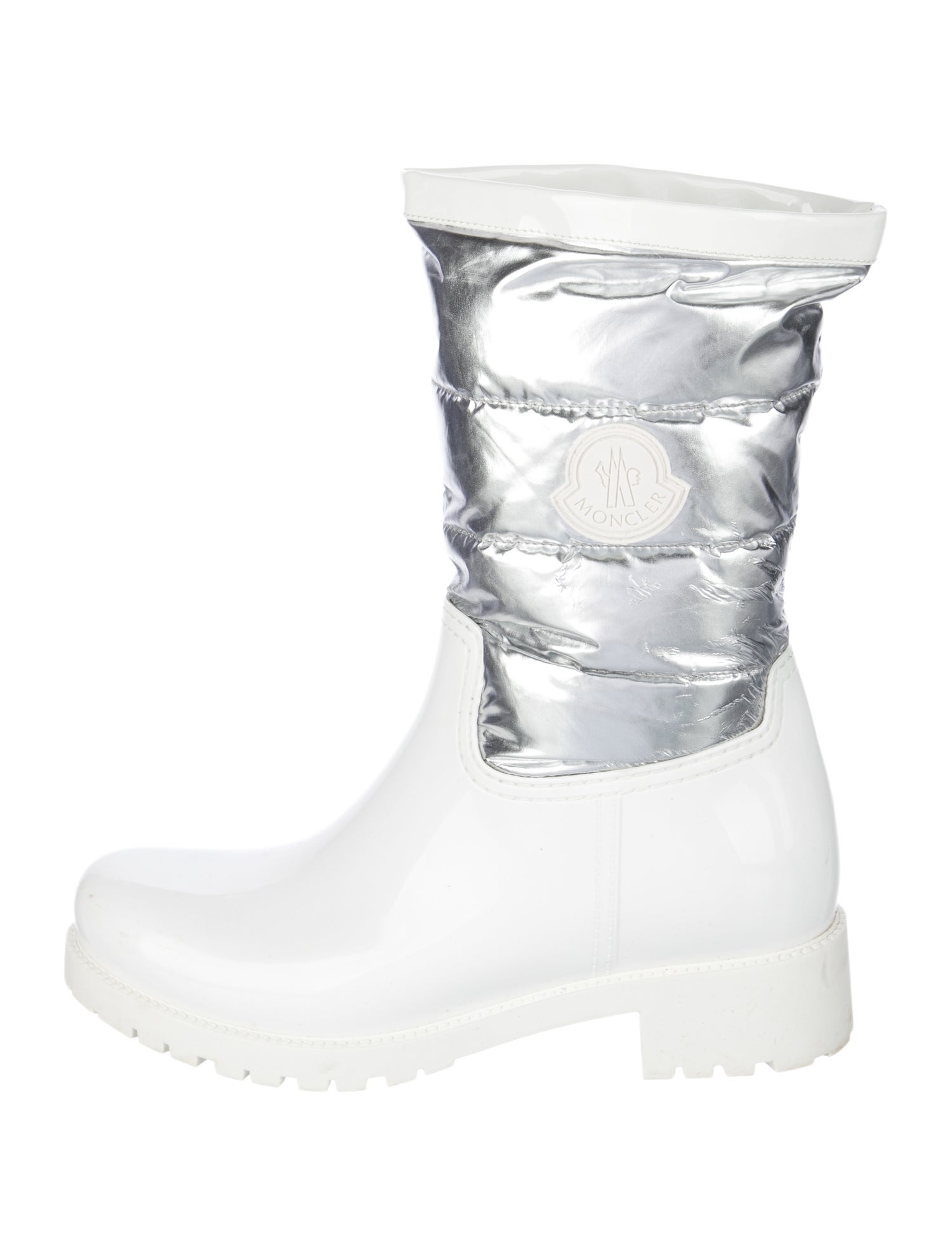 Moncler Rubber Colorblock Pattern Rain Boots