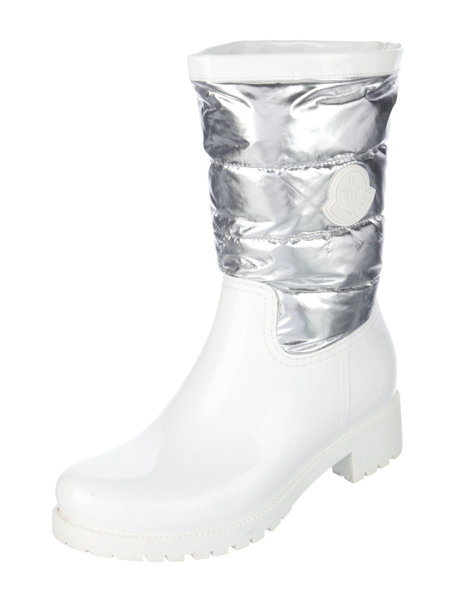 Moncler Rubber Colorblock Pattern Rain Boots
