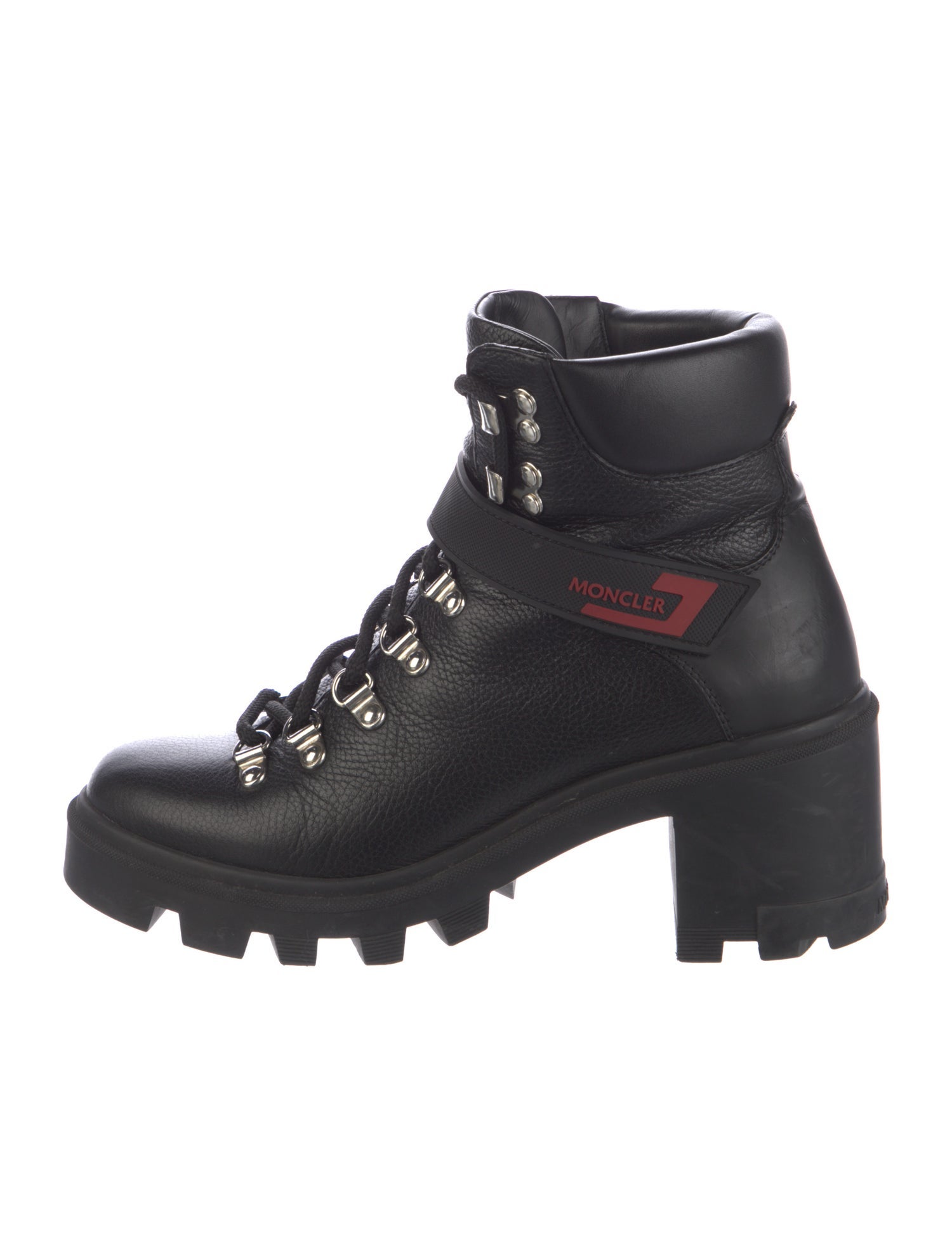Moncler Leather Combat Boots