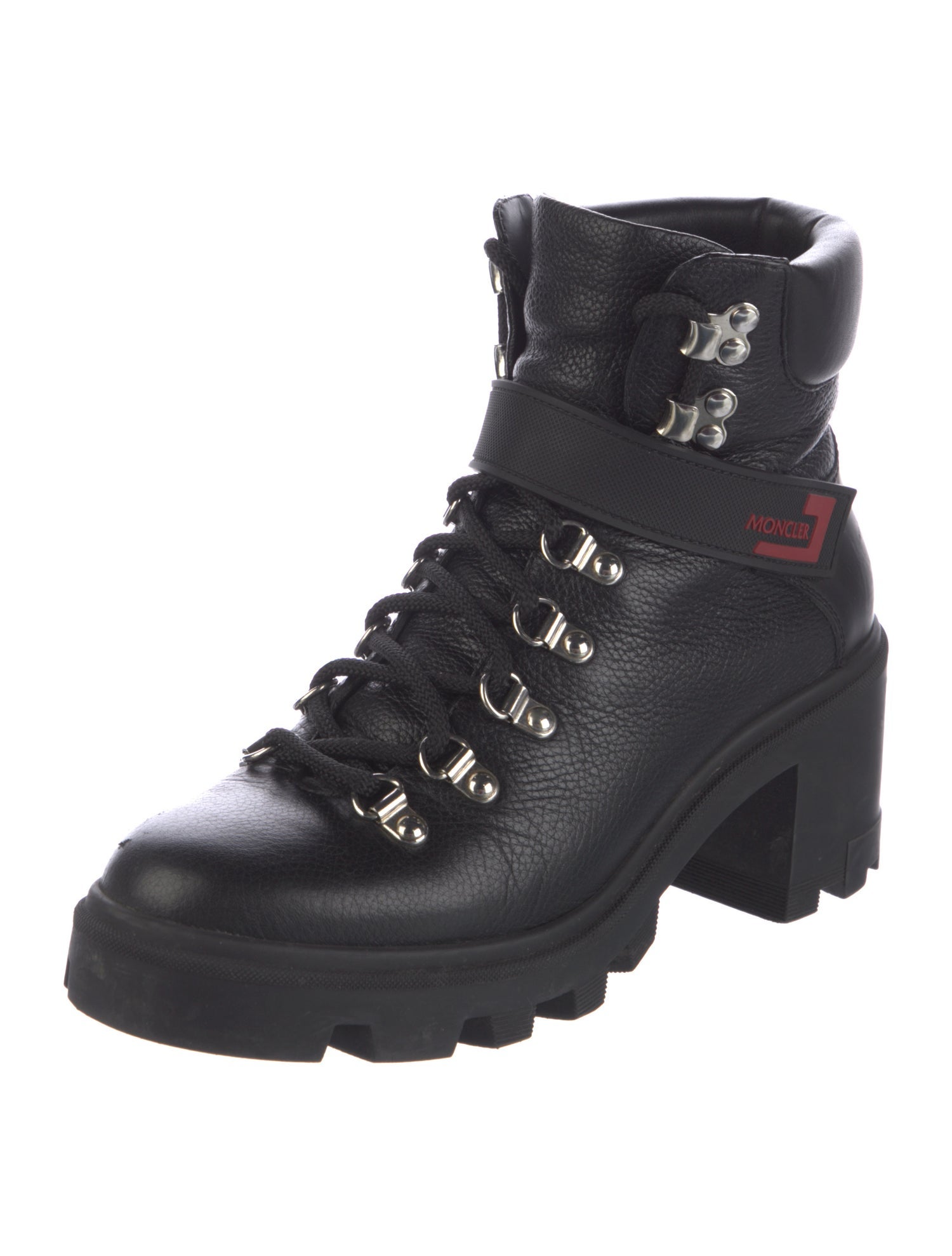Moncler Leather Combat Boots