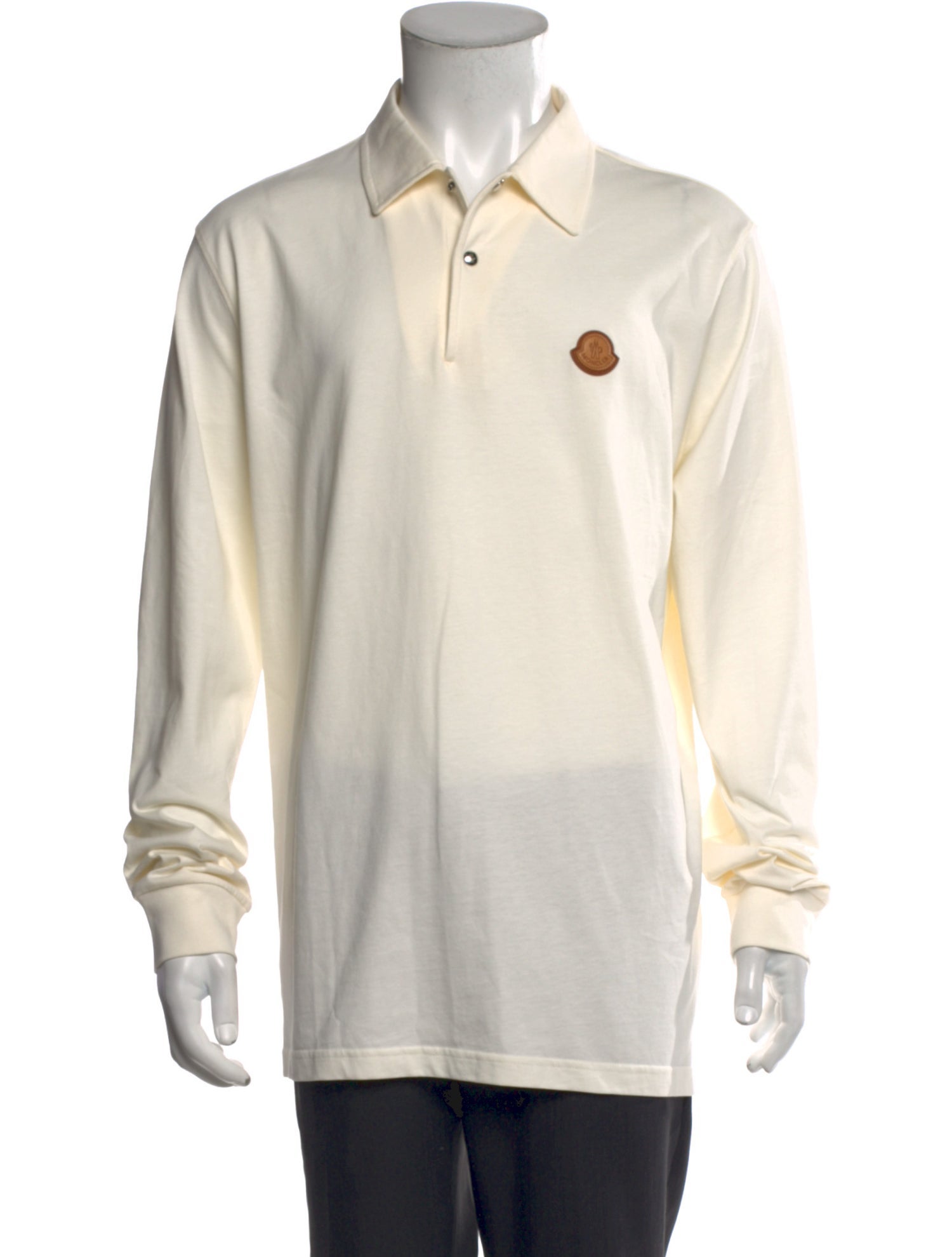 Moncler Graphic Print Mock Neck Polo Sweater