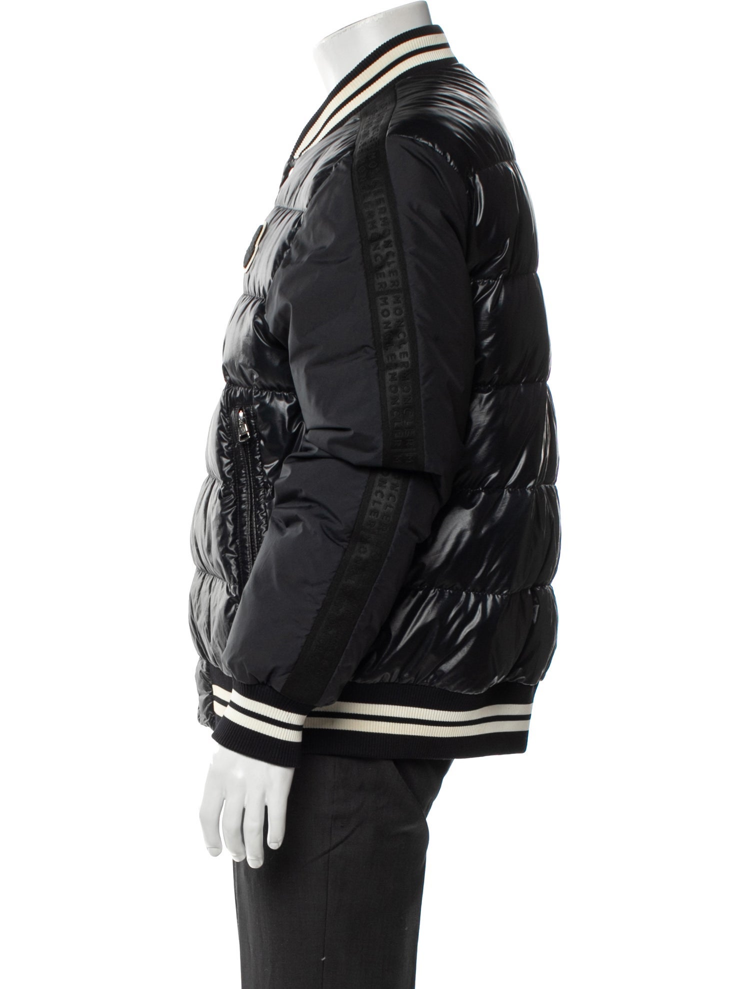 Moncler Striped Puffer Coat