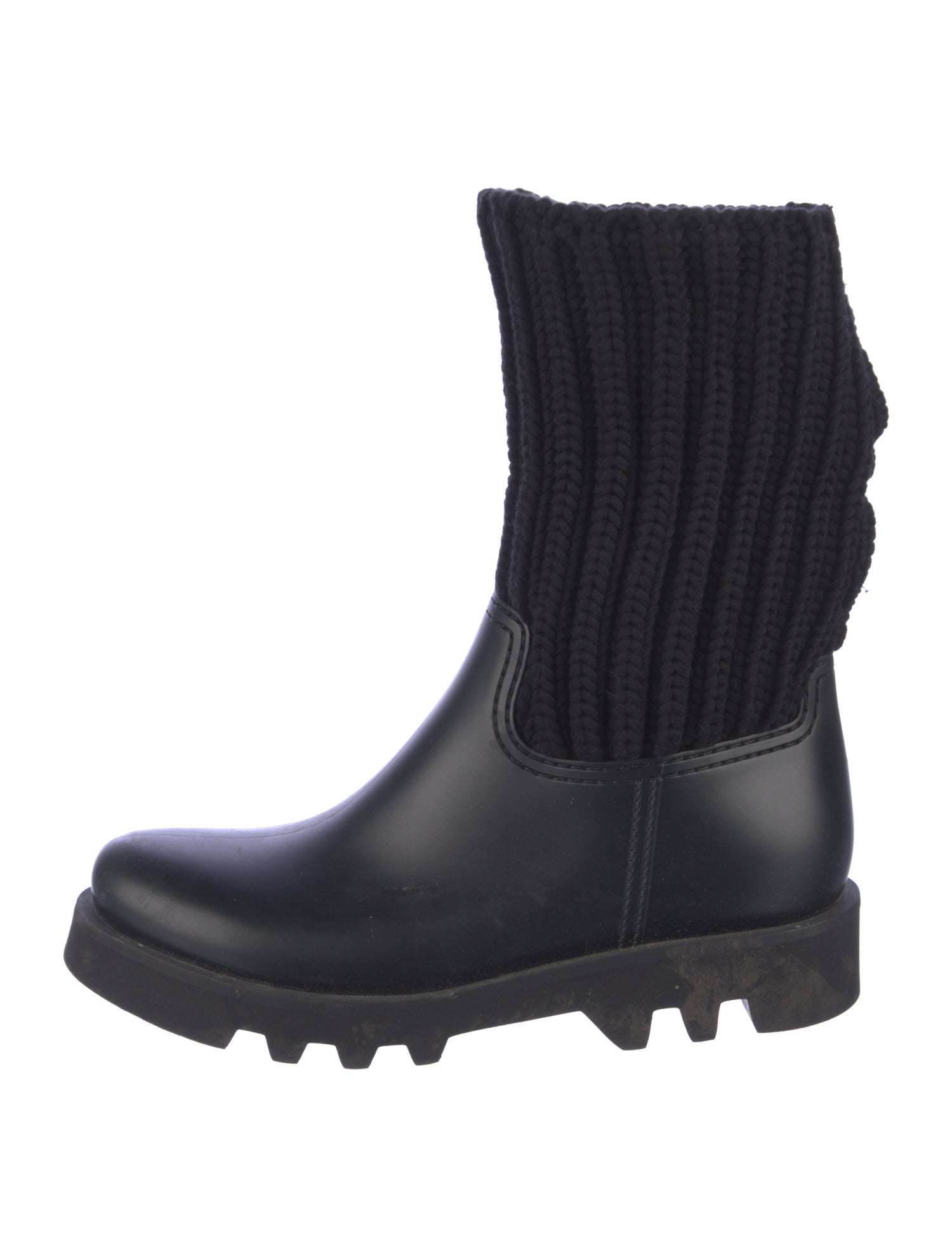 Moncler Leather Rain Boots