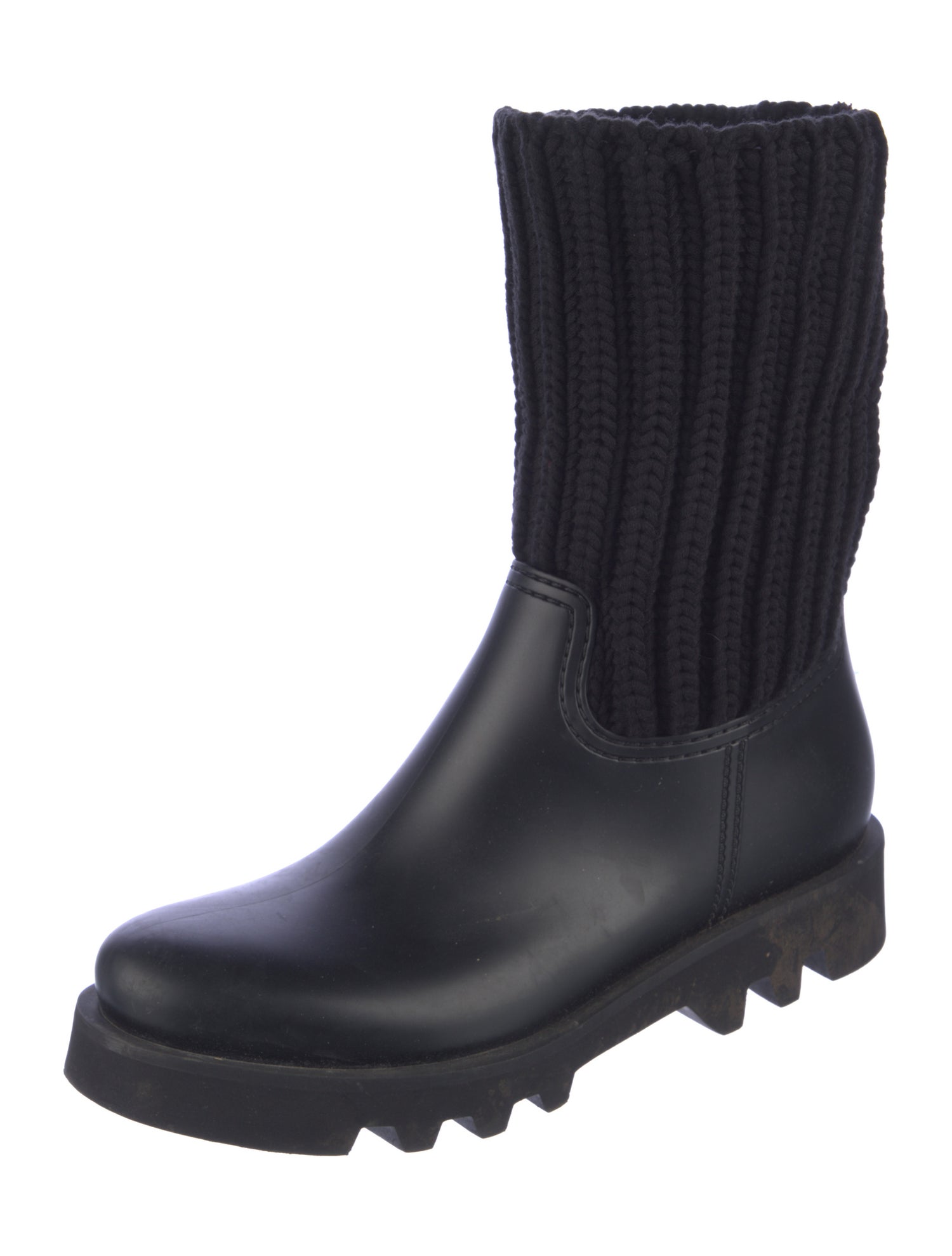 Moncler Leather Rain Boots