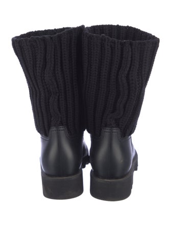 Moncler Leather Rain Boots