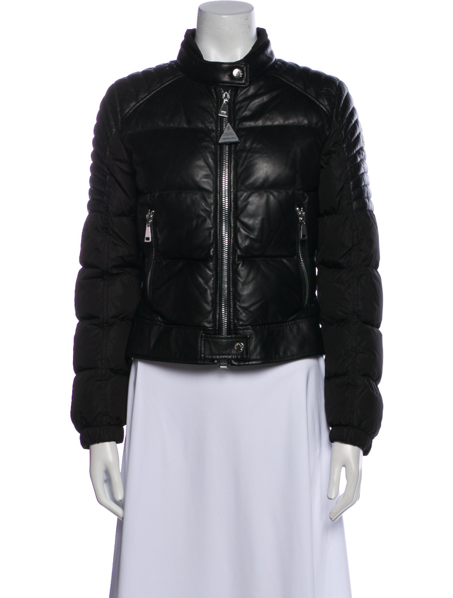 Moncler Lamb Leather Bomber Jacket w/ Tags