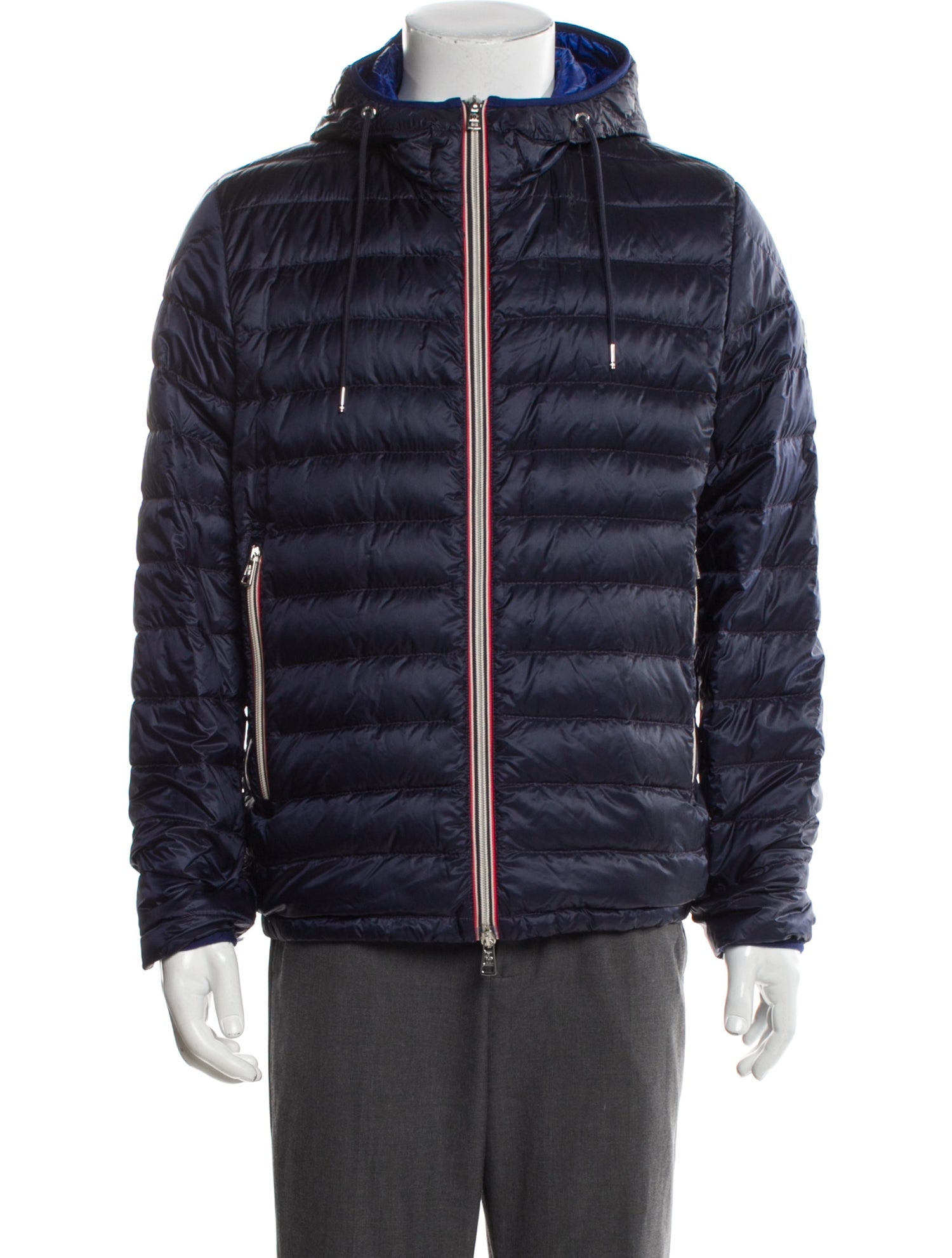 Moncler Striped Puffer Coat