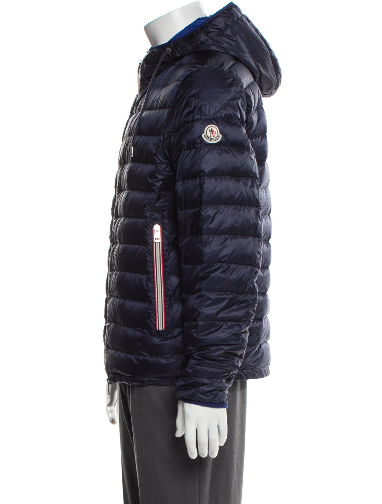 Moncler Striped Puffer Coat