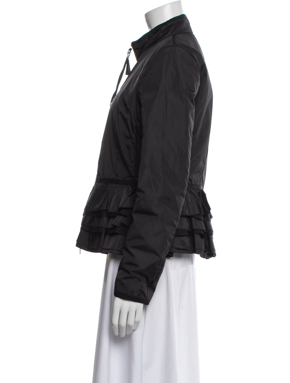 Moncler Down Down Jacket Black Ruffle Embellishme… - image 2