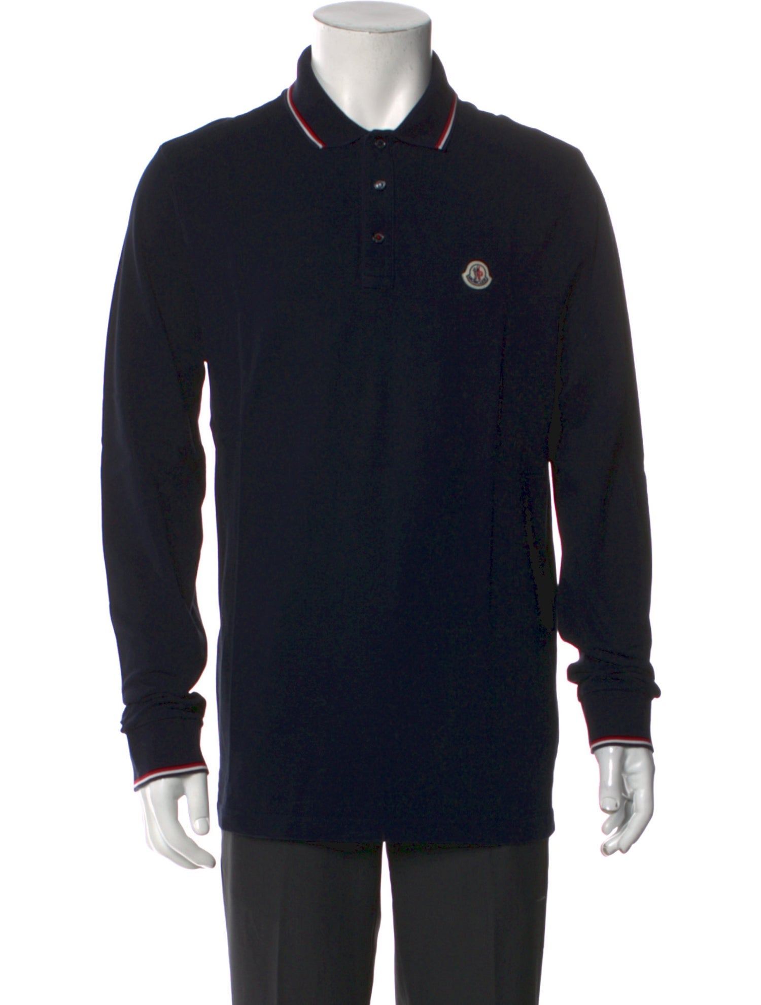 Moncler Crew Neck Long Sleeve Polo Shirt