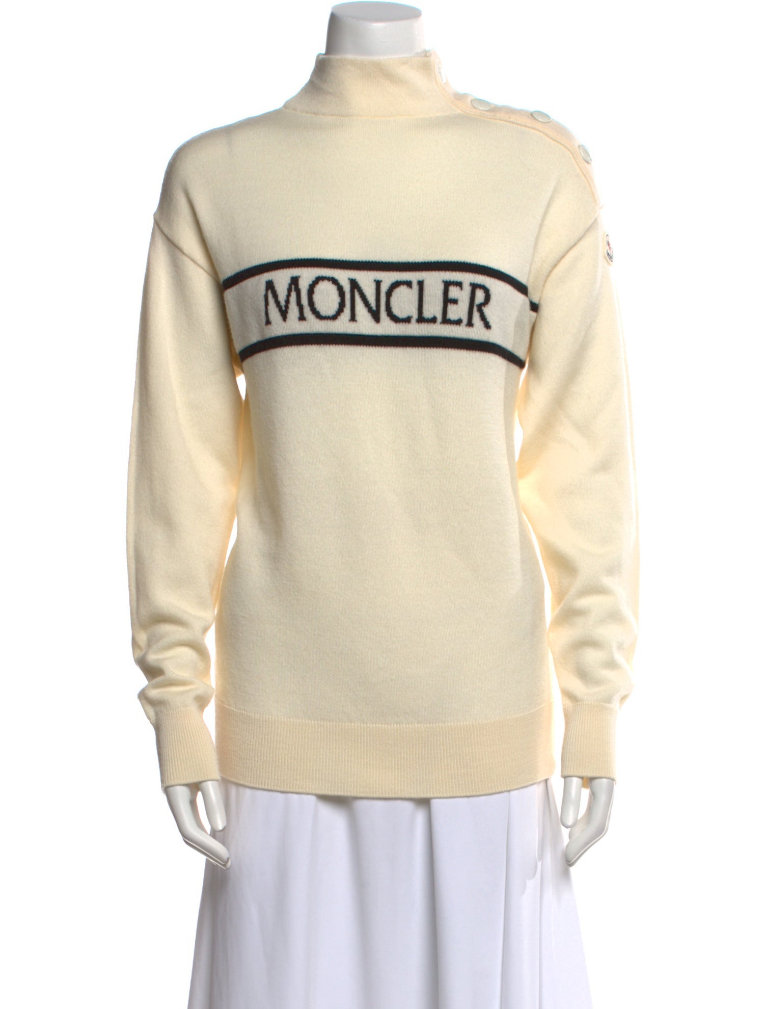 Moncler Virgin Wool Graphic Print Sweater