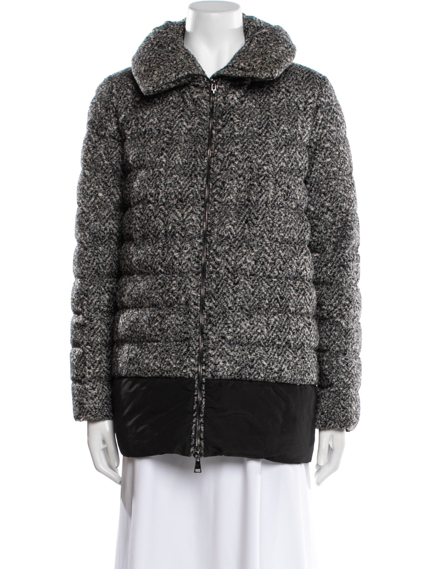Moncler Virgin Wool Printed Down Jacket