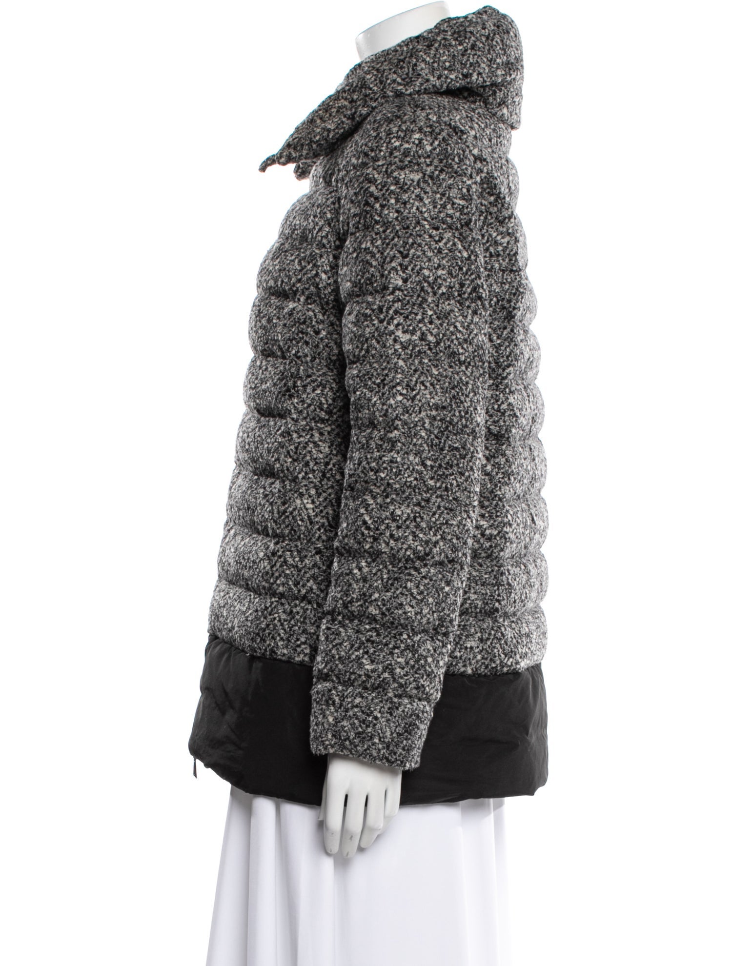 Moncler Virgin Wool Printed Down Jacket