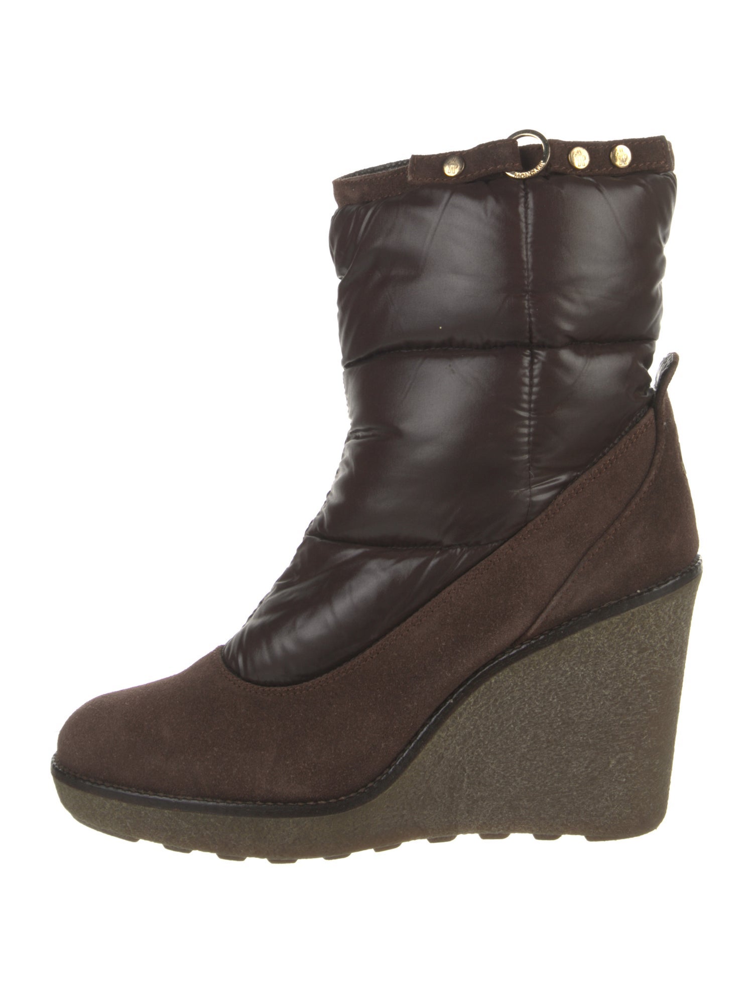 Moncler Suede Lace-Up Boots