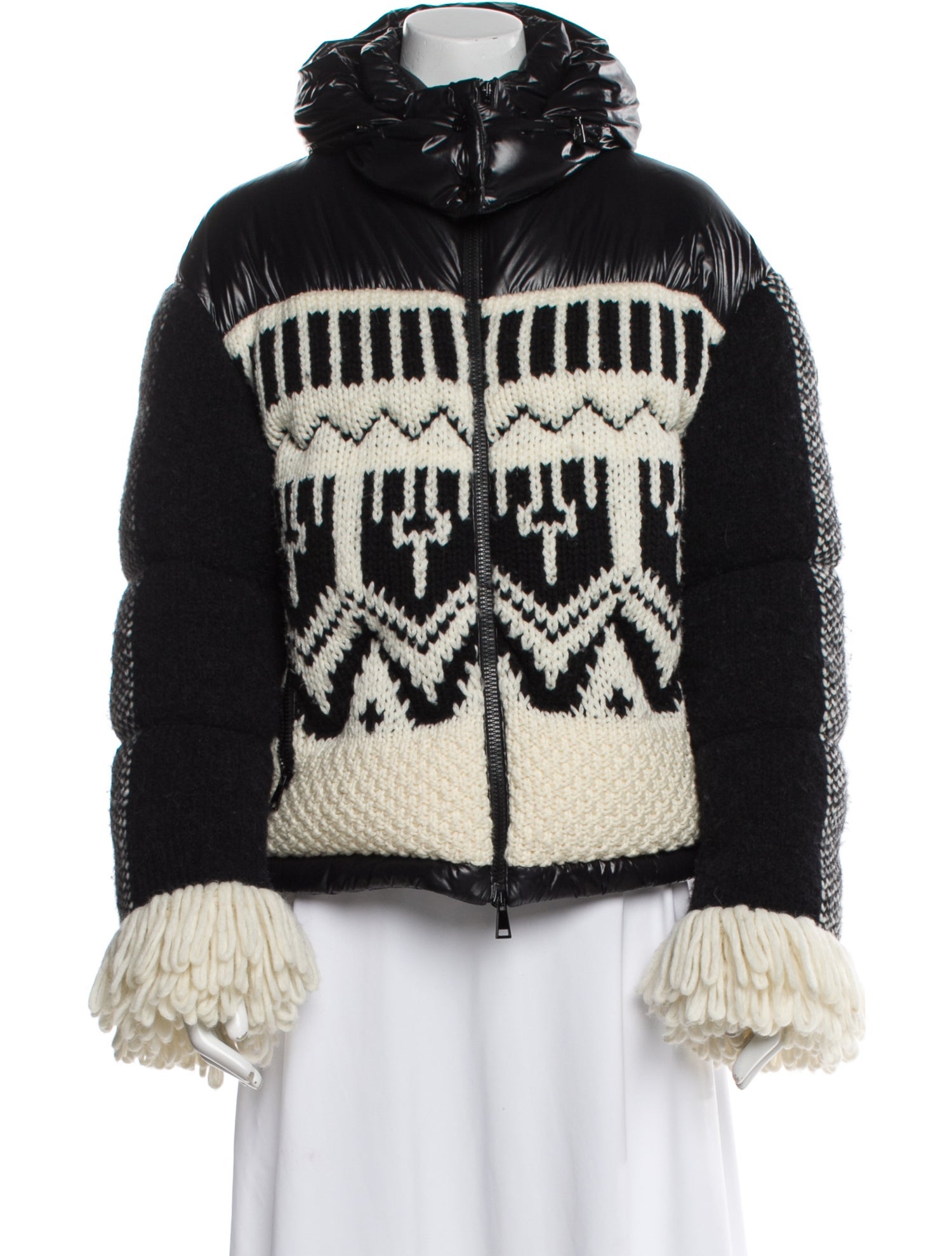 Moncler Wool Printed Down Jacket