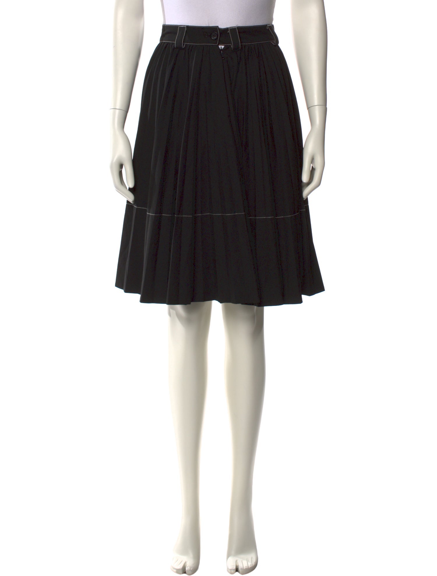 Moncler Pleated Accents Knee-Length Skirt