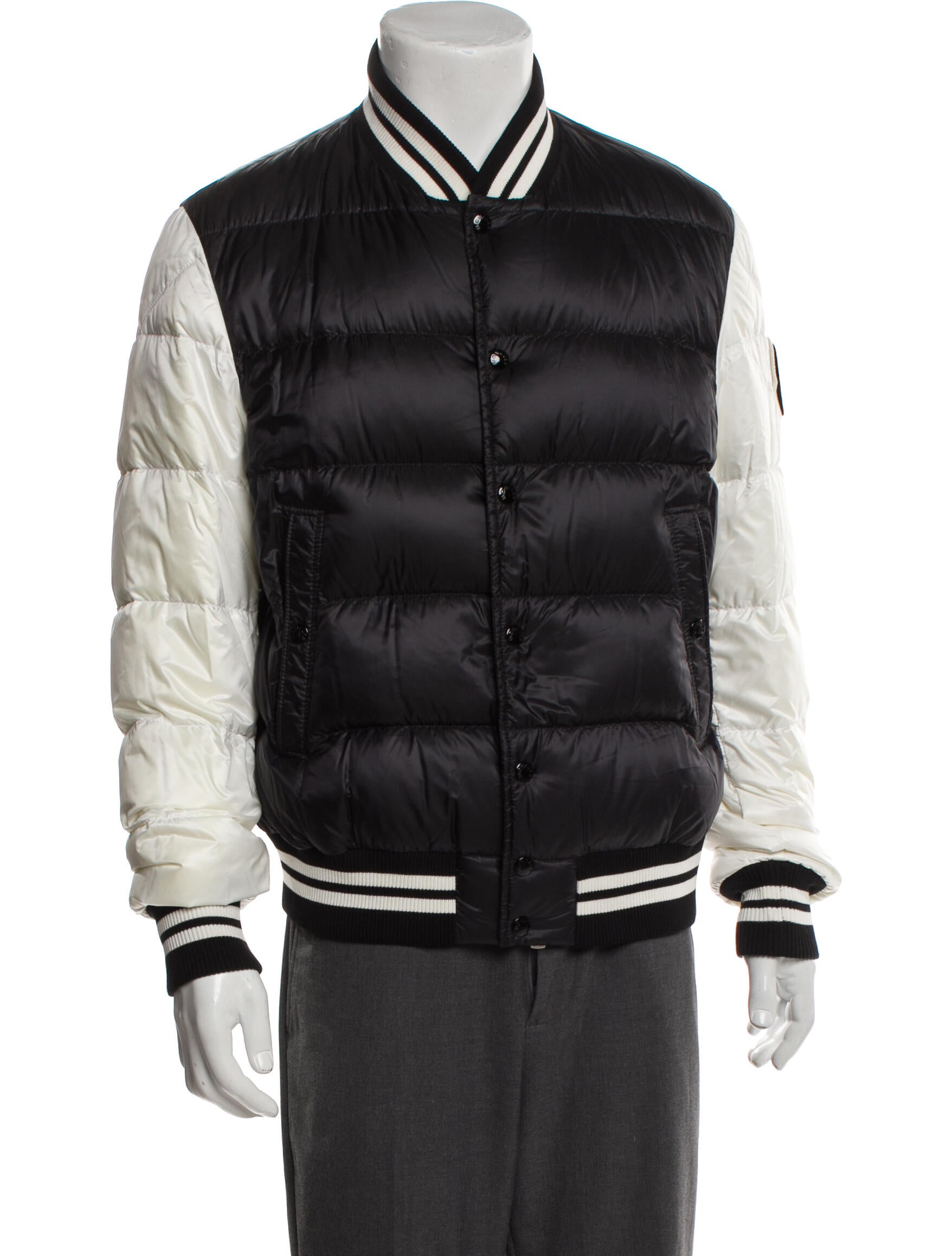 Moncler Striped Puffer Coat