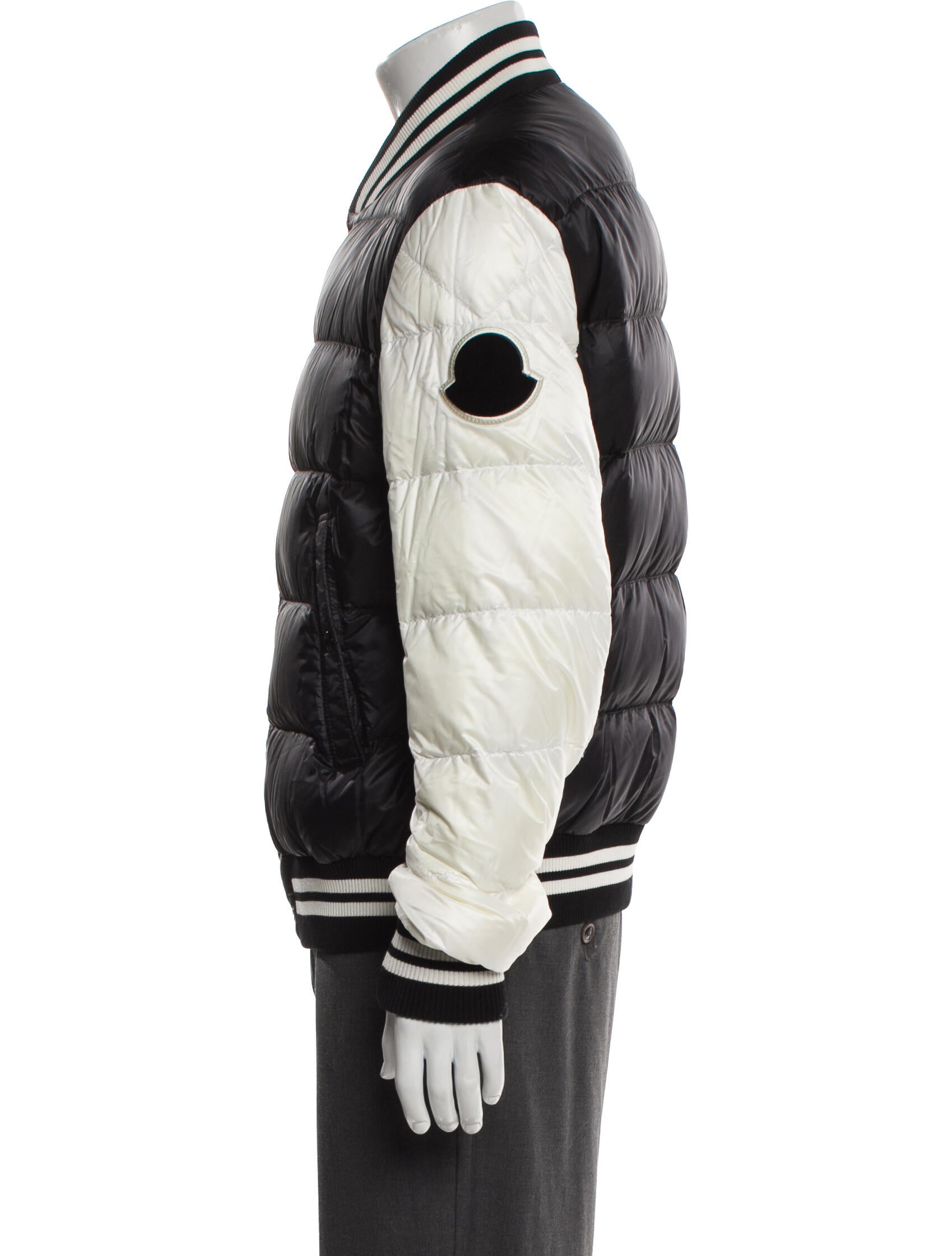 Moncler Striped Puffer Coat