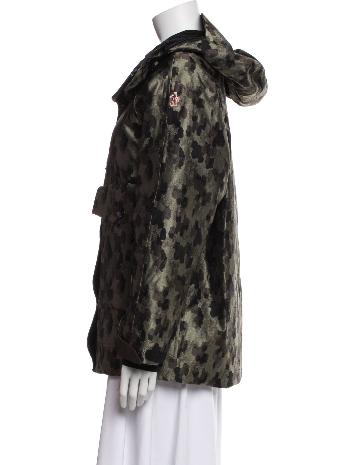 Moncler Grenoble Animal Print Faux Fur Coat