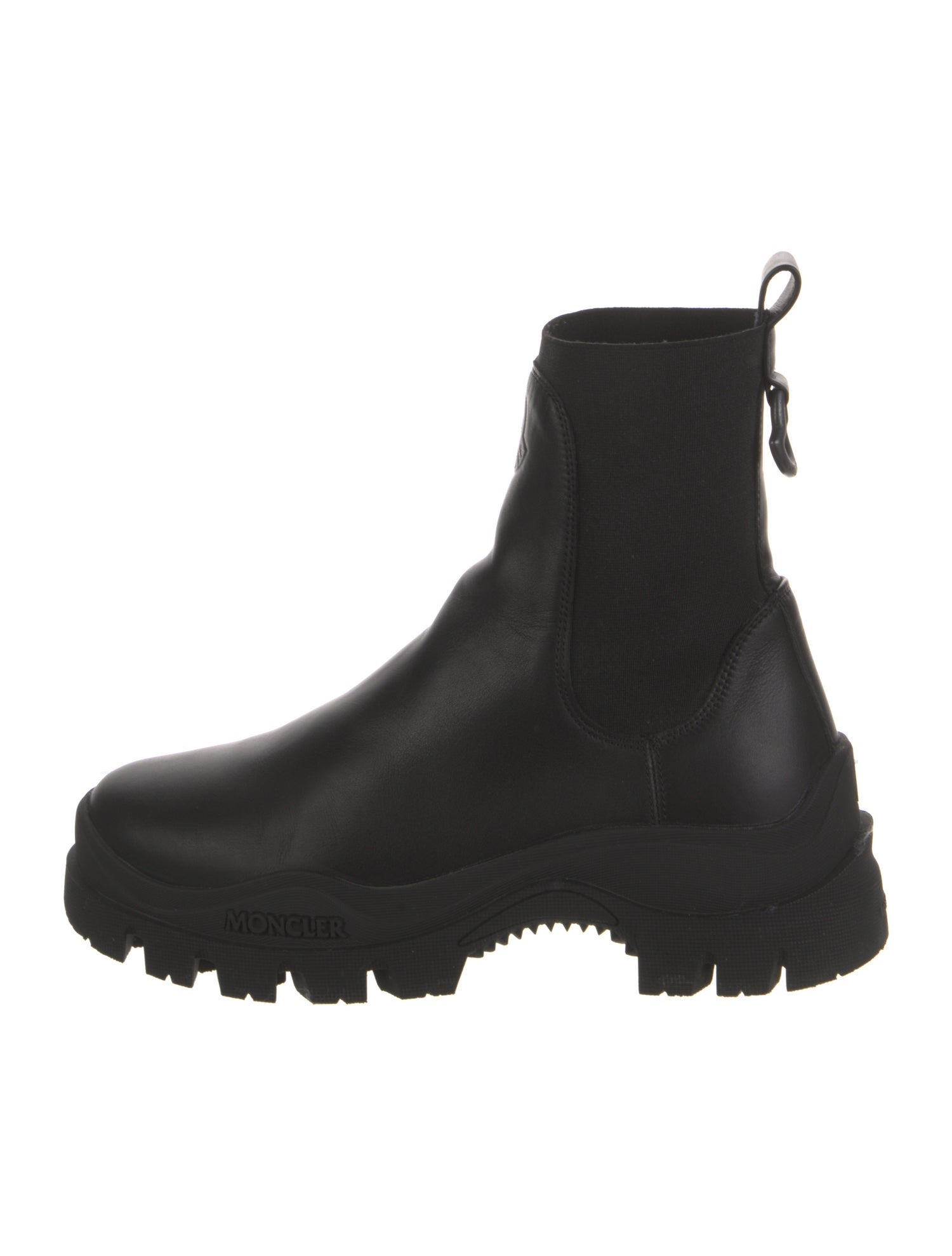 Moncler Leather Chelsea Boots