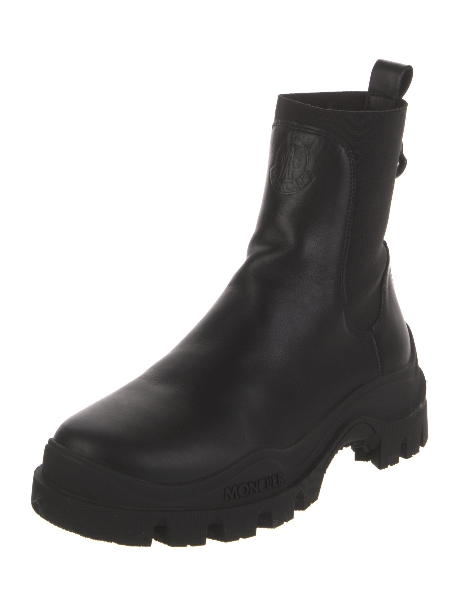 Moncler Leather Chelsea Boots