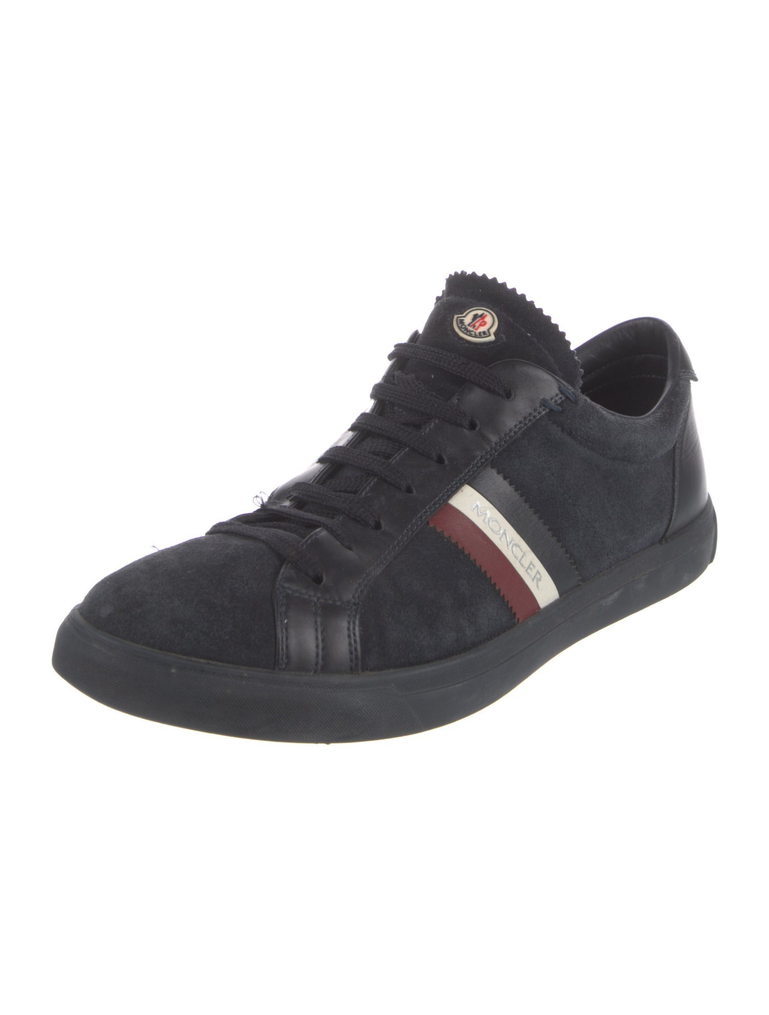 Moncler Suede Colorblock Pattern Sneakers