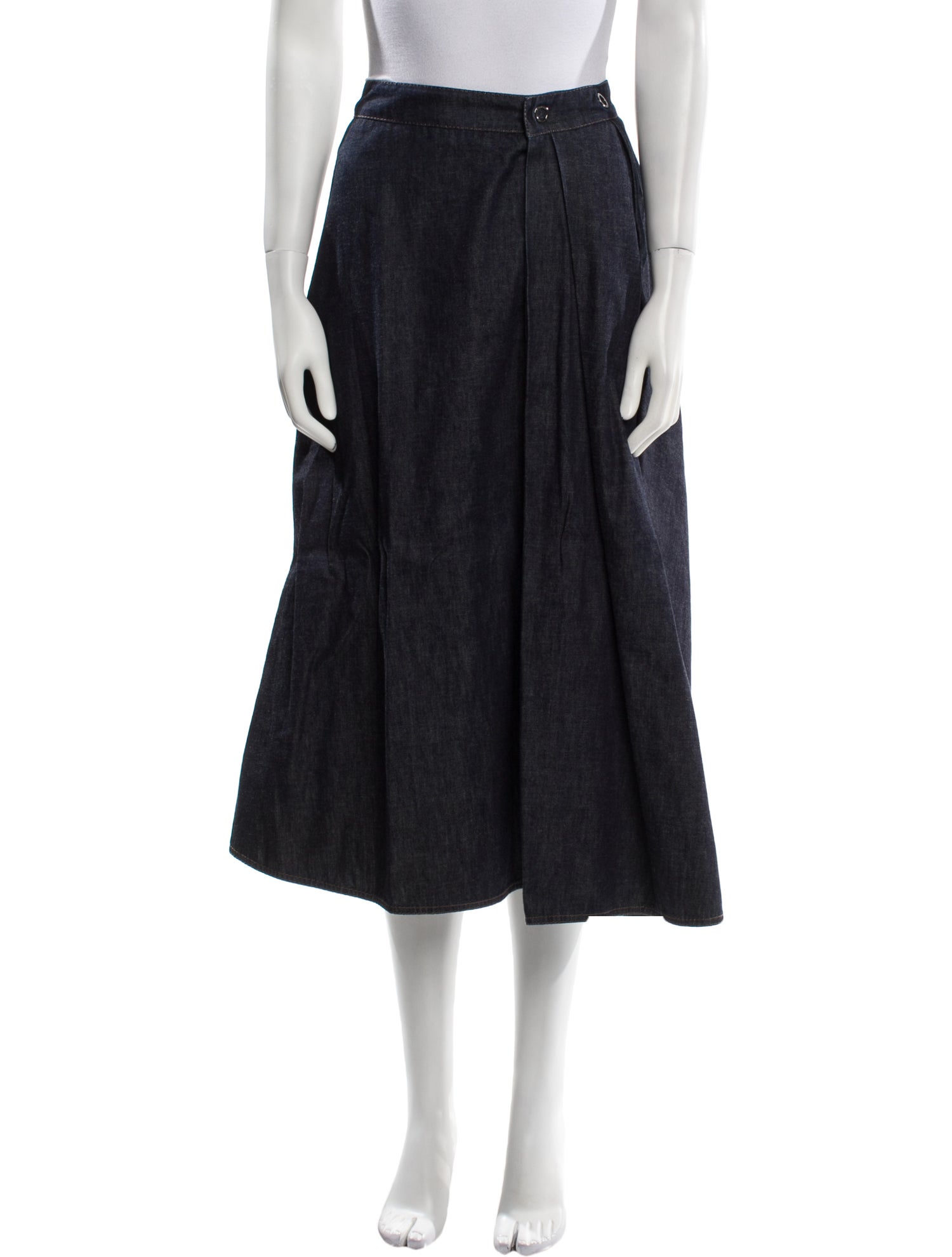 Moncler Pleated Accents Midi Length Skirt