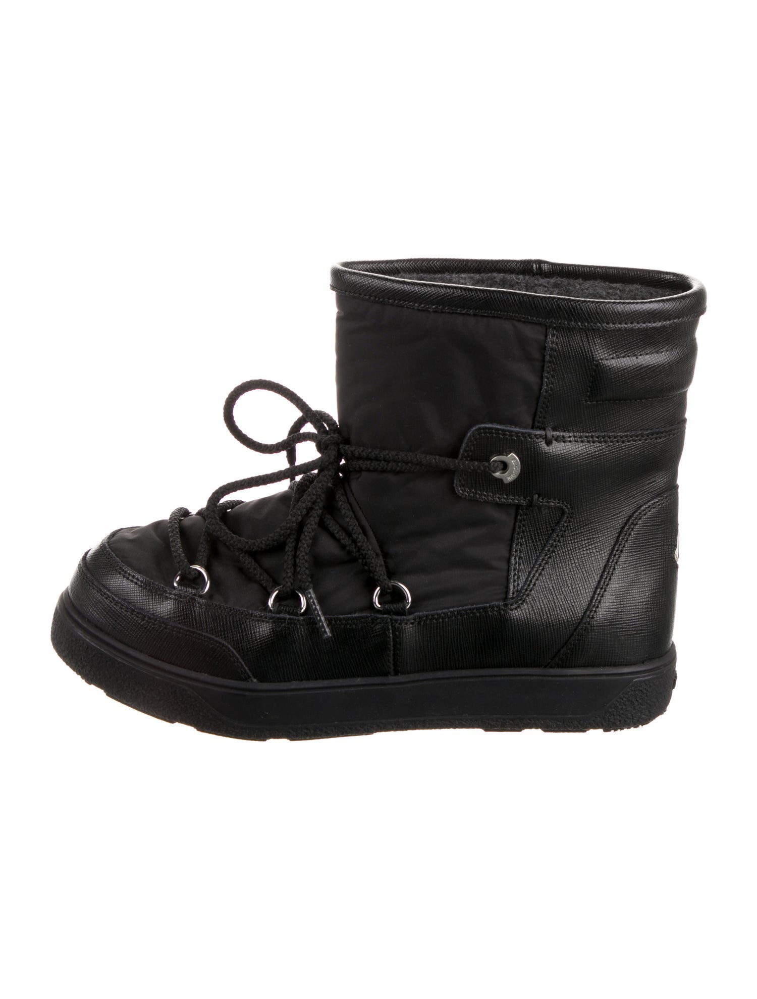 Moncler Nylon Lace-Up Boots