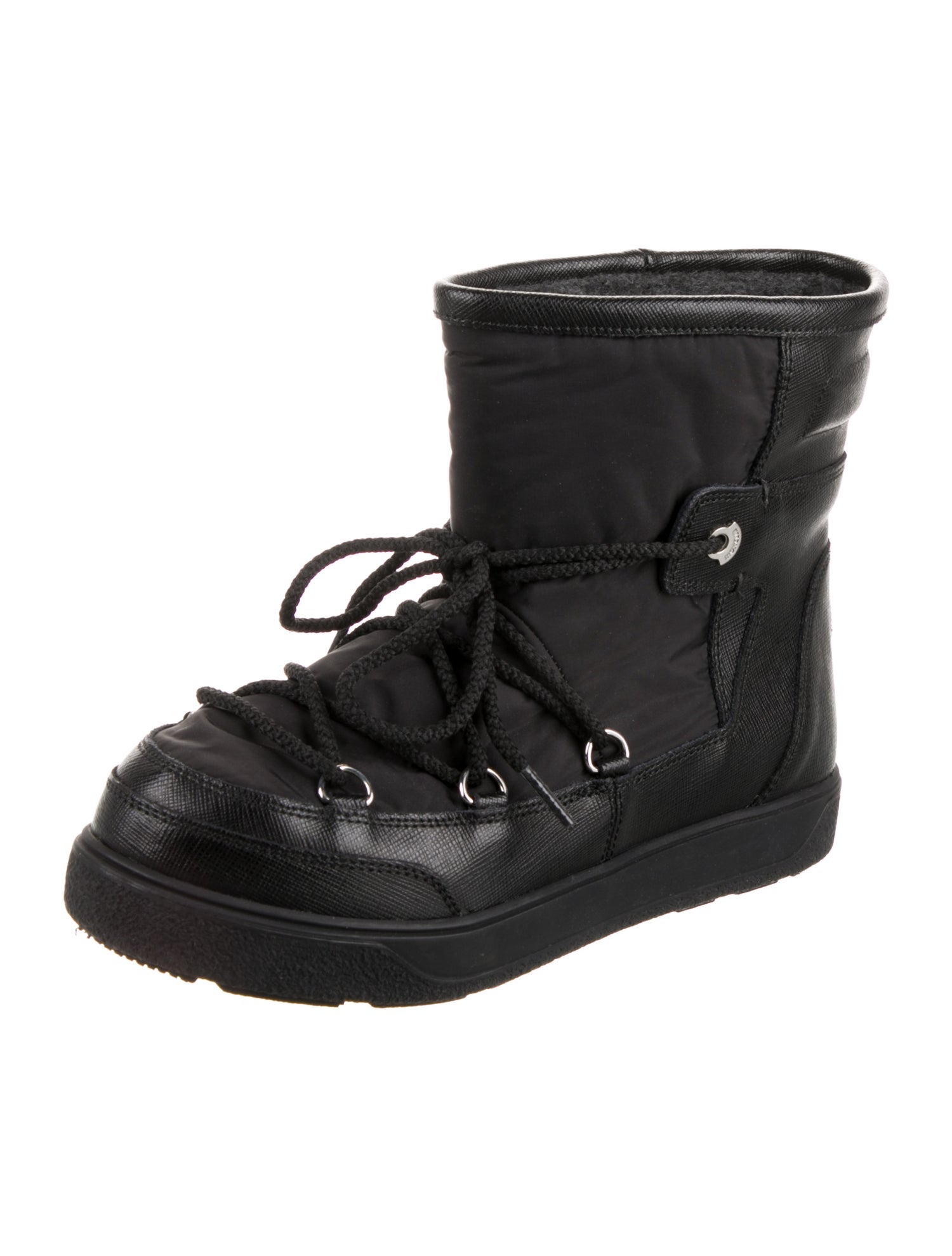 Moncler Nylon Lace-Up Boots