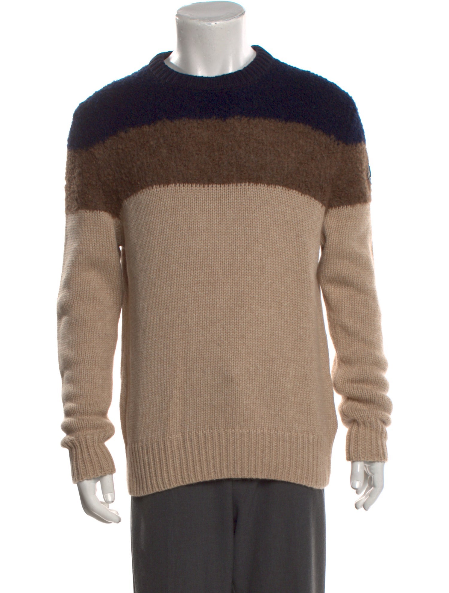 Moncler Alpaca Colorblock Pattern Pullover