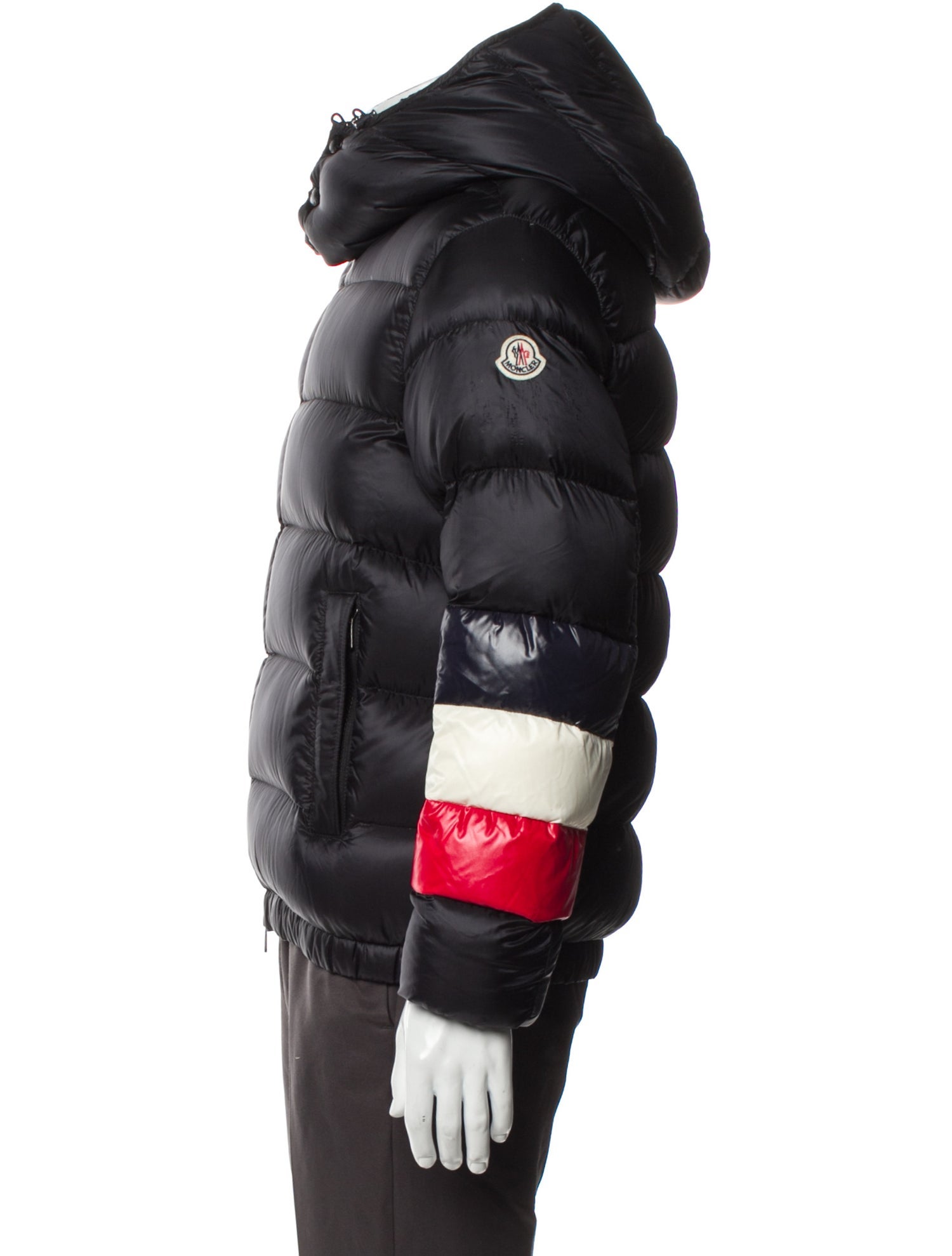 Moncler Striped Puffer Coat