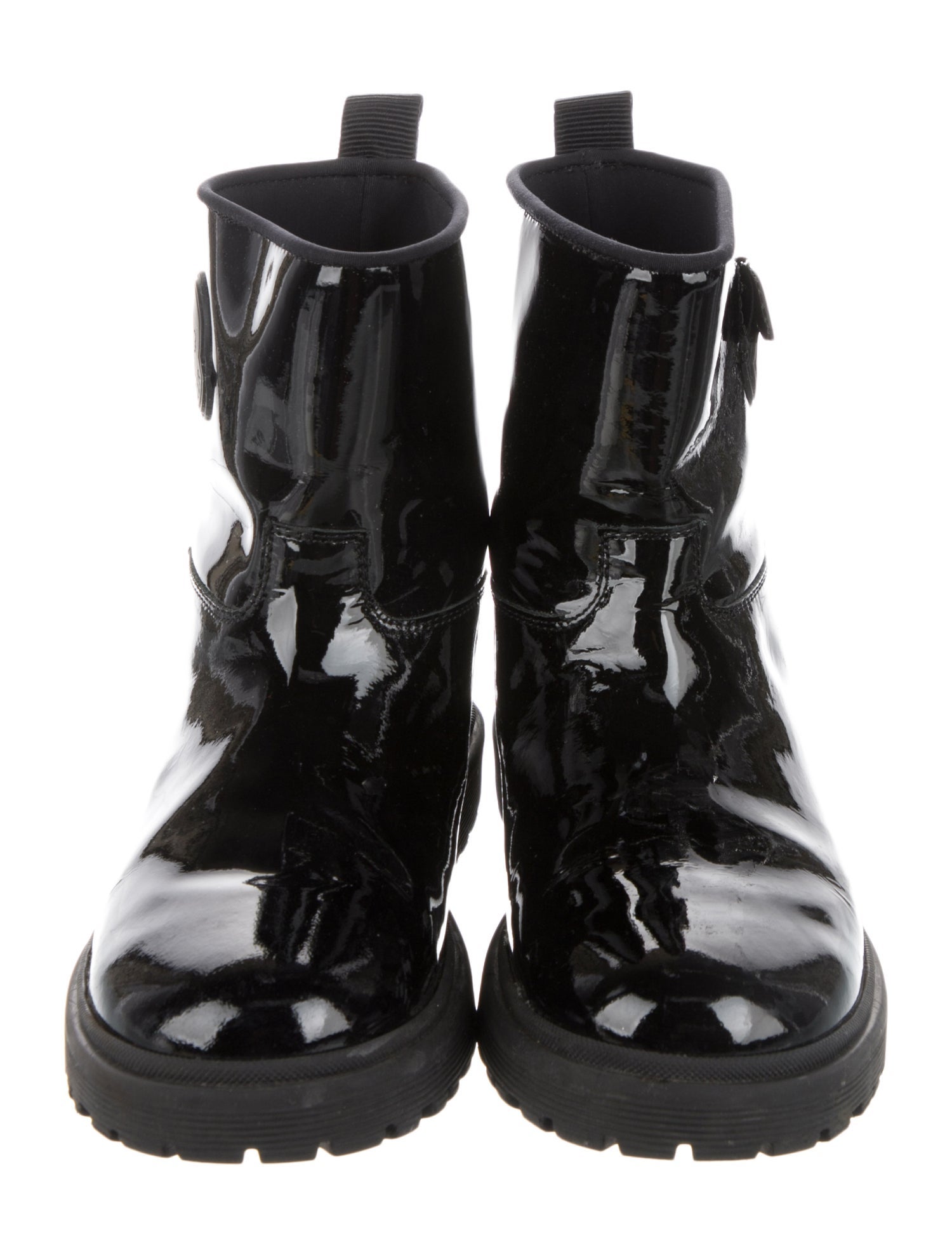 Moncler Patent Leather Ankle Boot