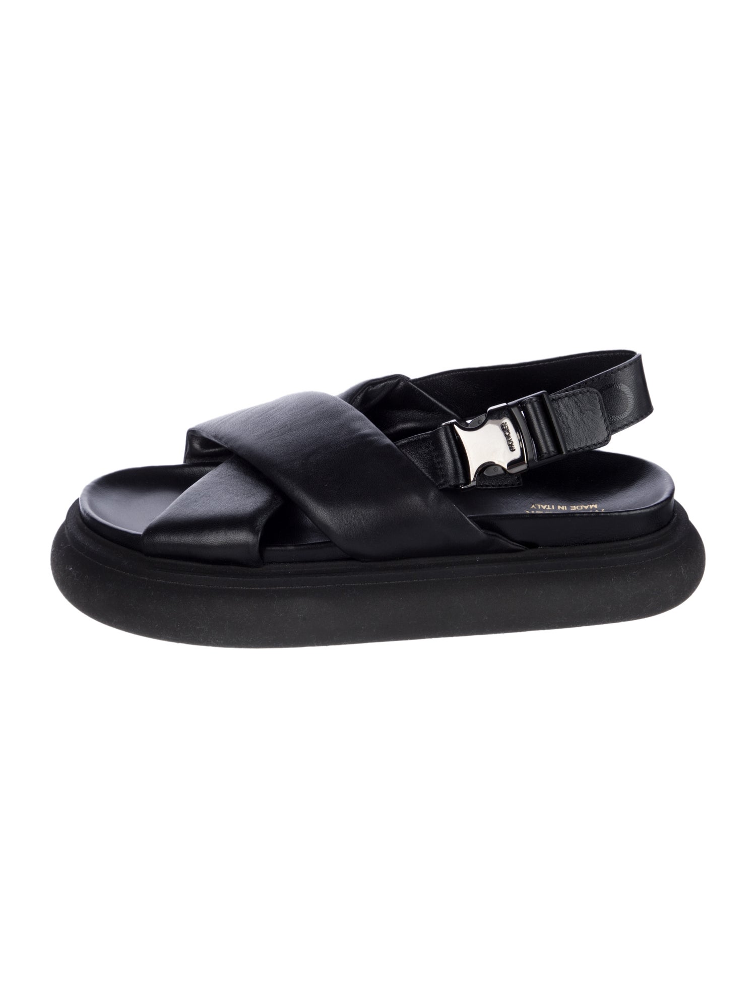 Moncler Leather Slingback Sandals