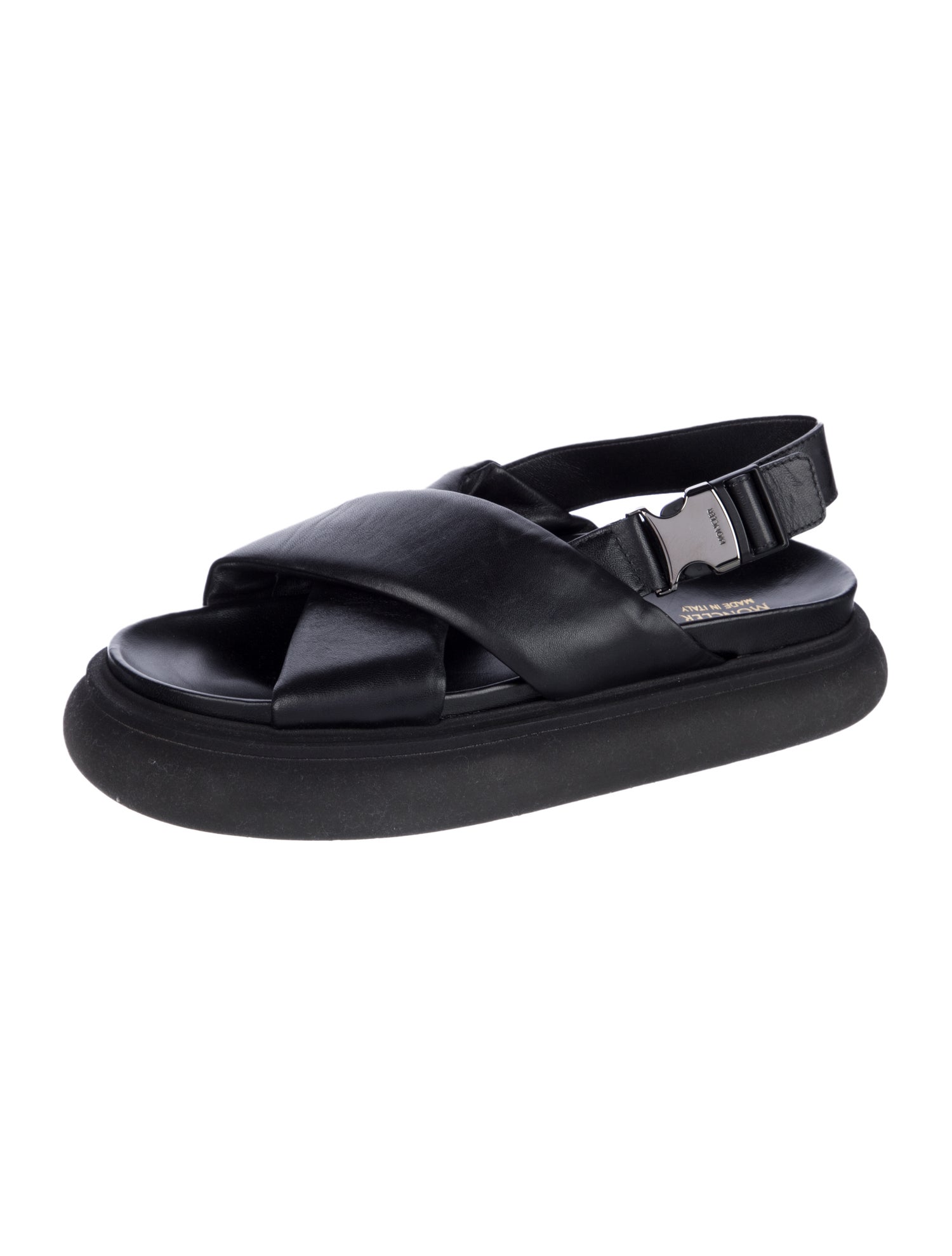 Moncler Leather Slingback Sandals