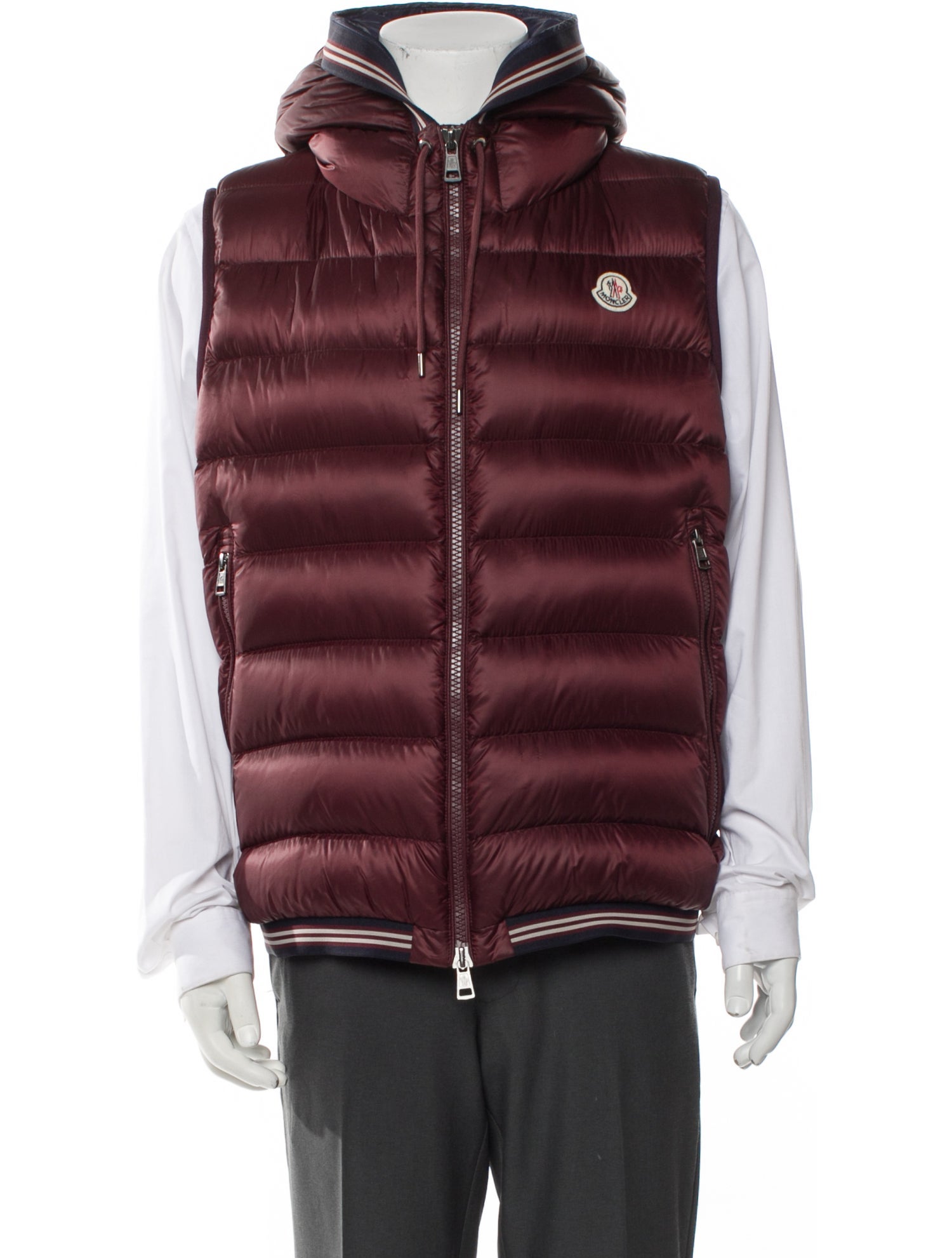 Moncler Striped Puffer Coat