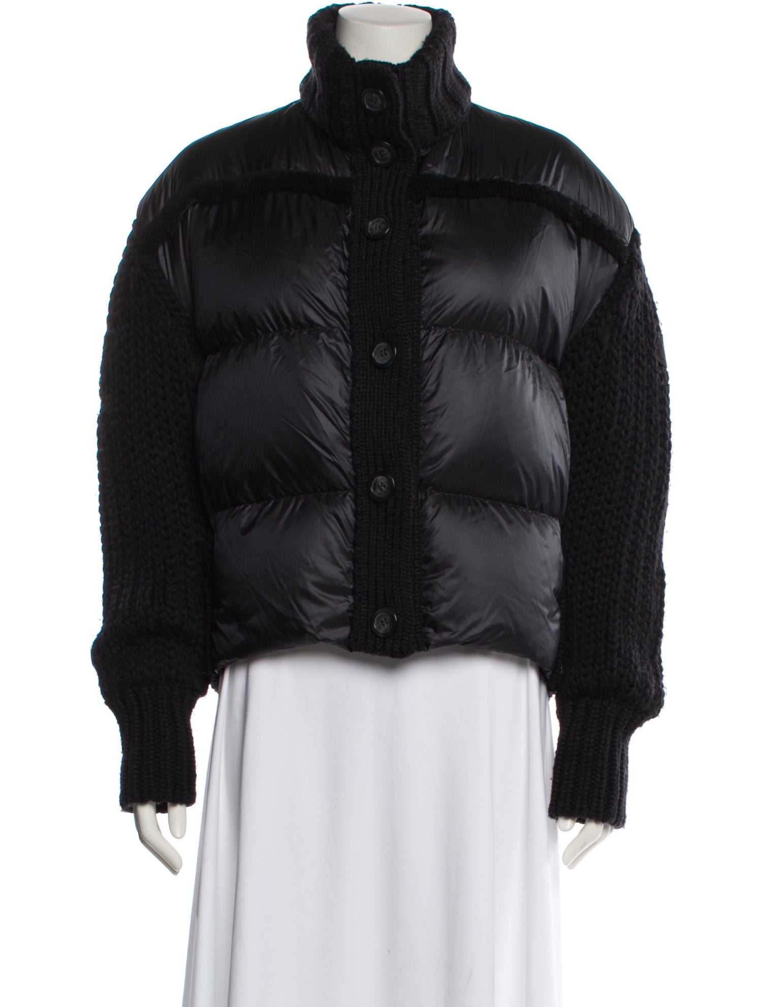 Moncler Virgin Wool Faux Fur Jacket
