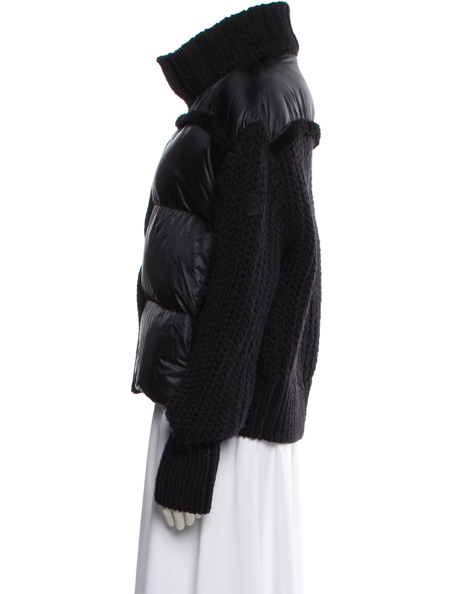 Moncler Virgin Wool Faux Fur Jacket