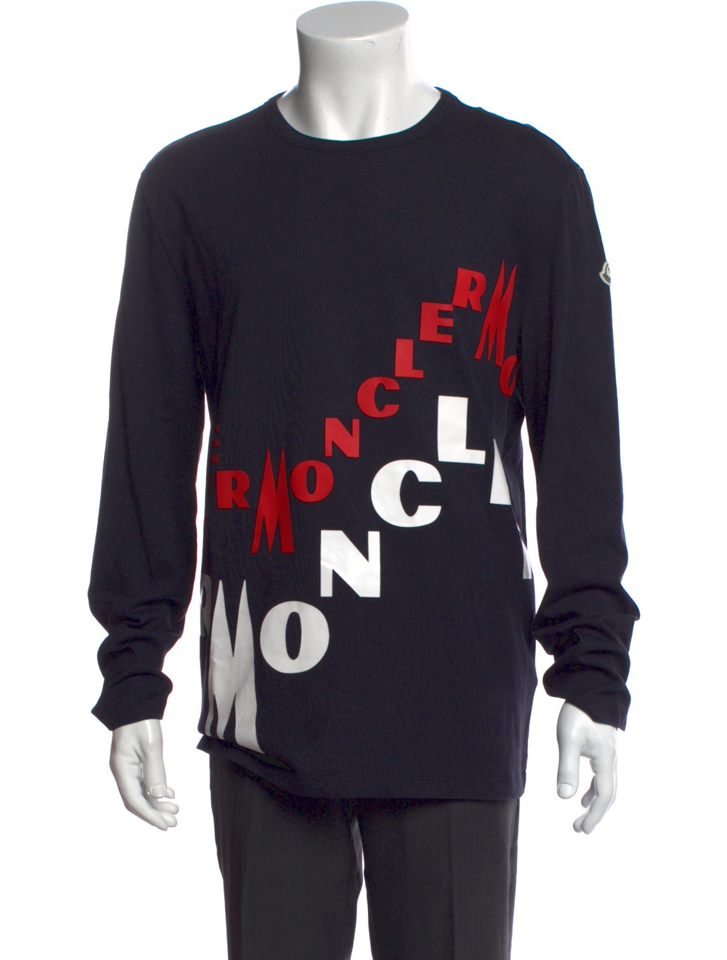 Moncler Graphic Print Crew Neck Henley