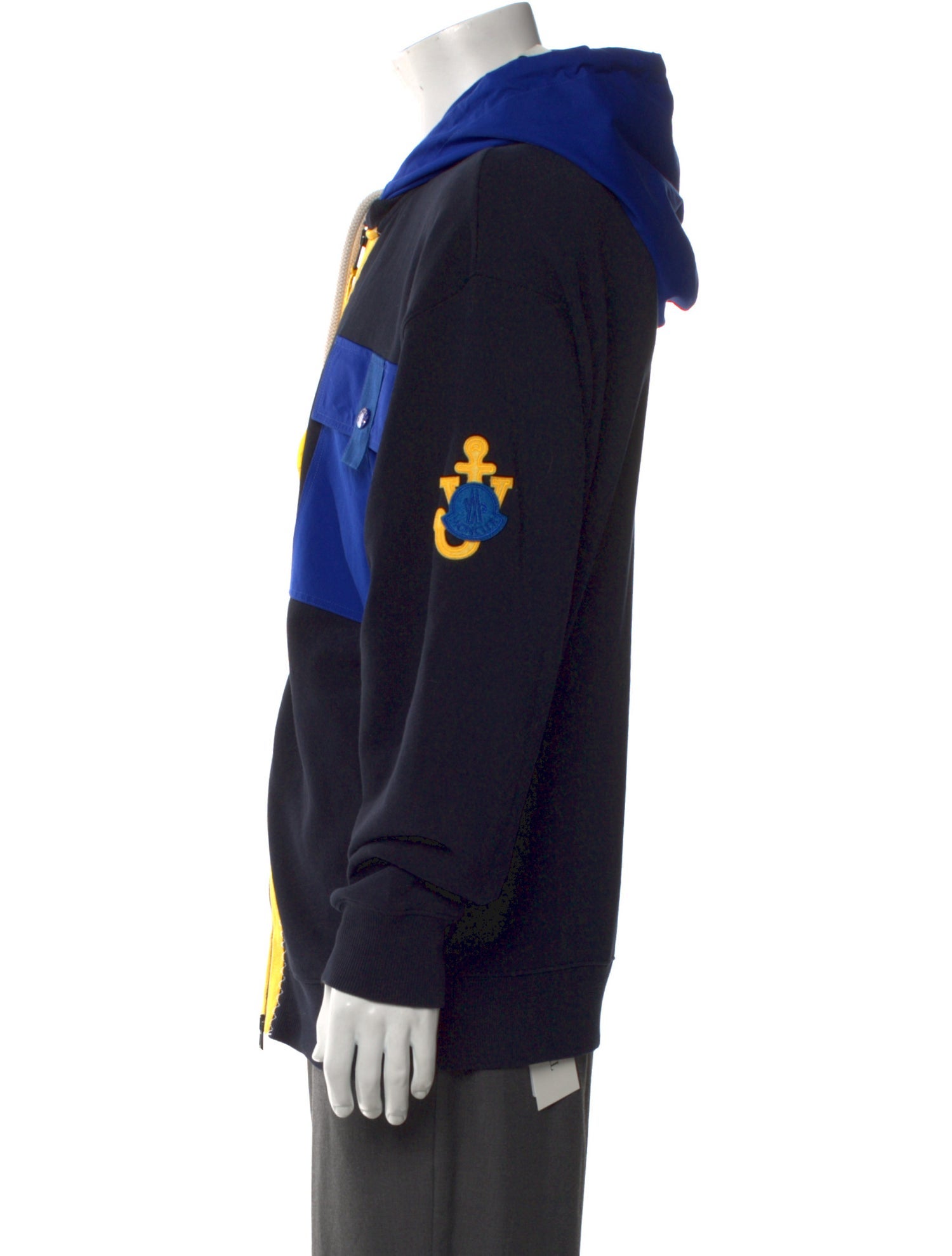 Moncler Genius Colorblock Pattern Crew Neck Hoodie