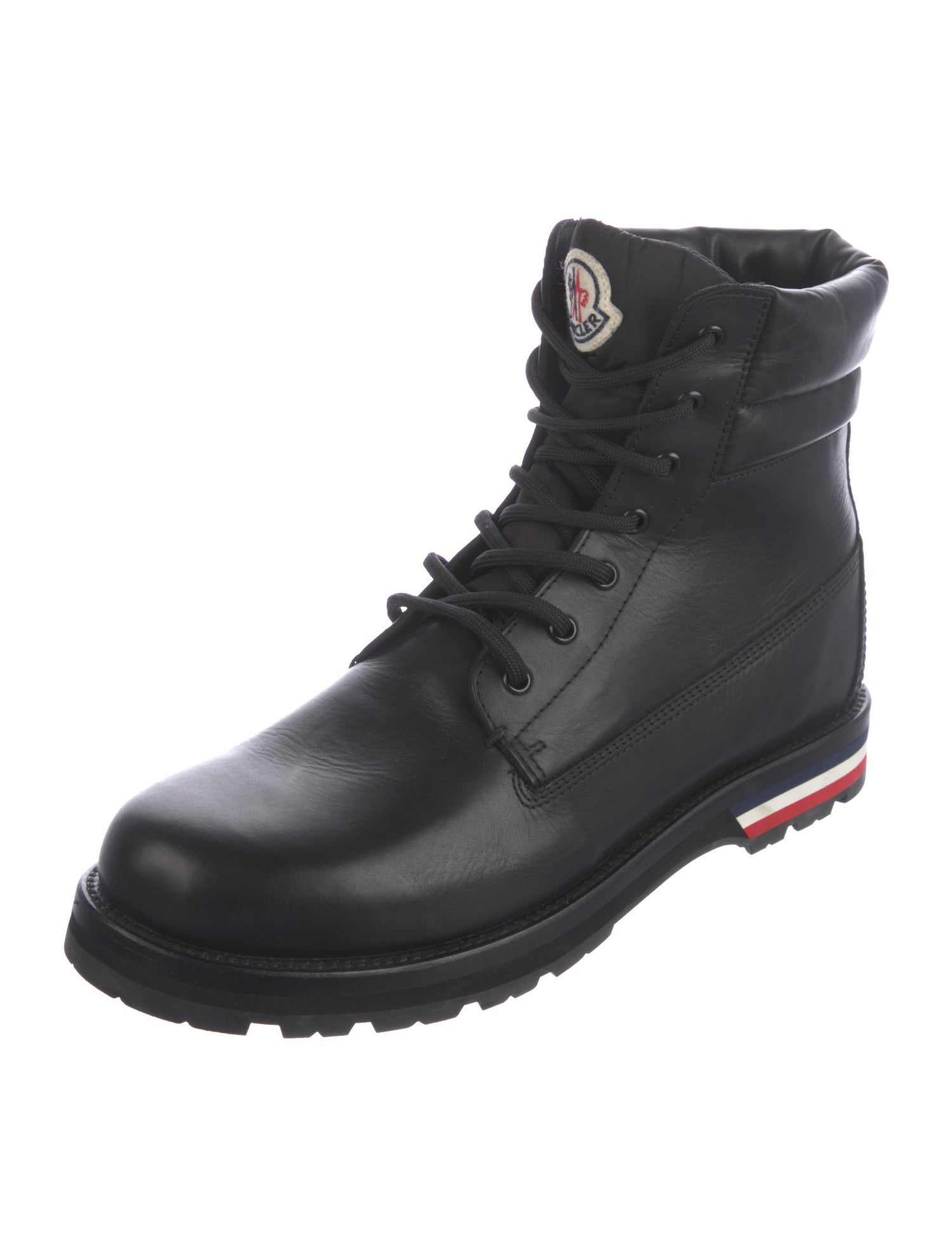 Moncler Leather Combat Boots